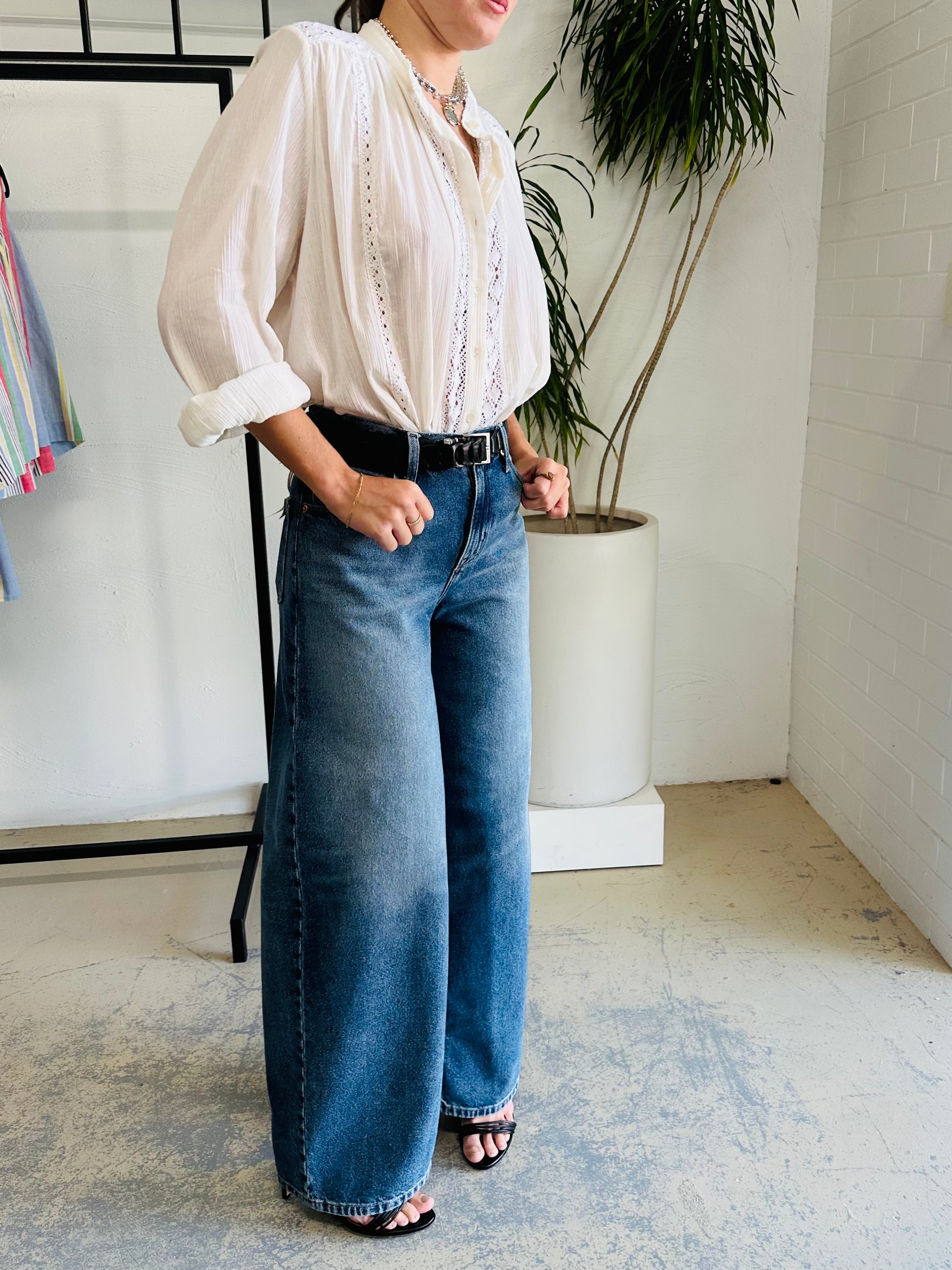 White Lucy Organic Cotton Blouse