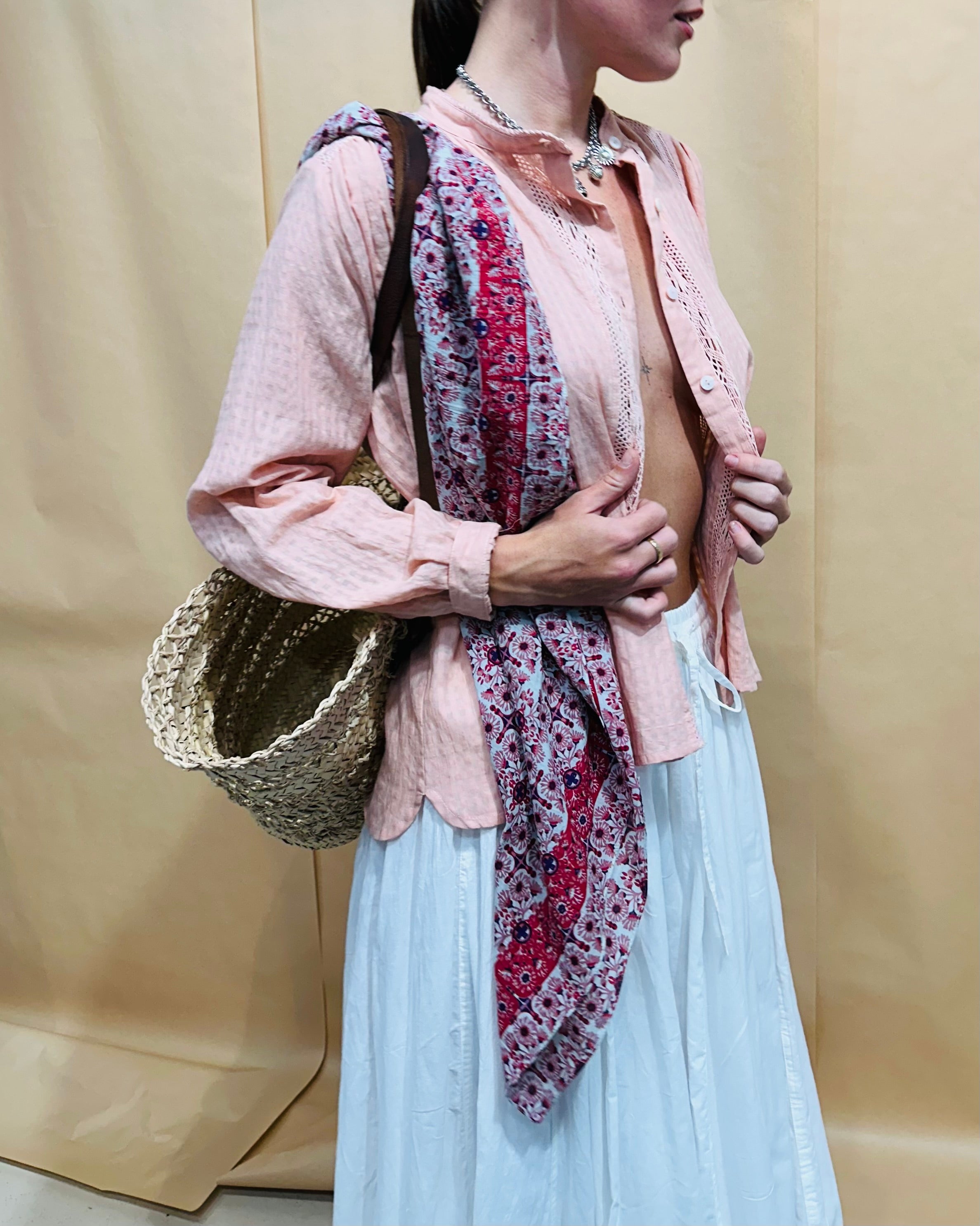 Red Organic Cotton Scarf /Sarong