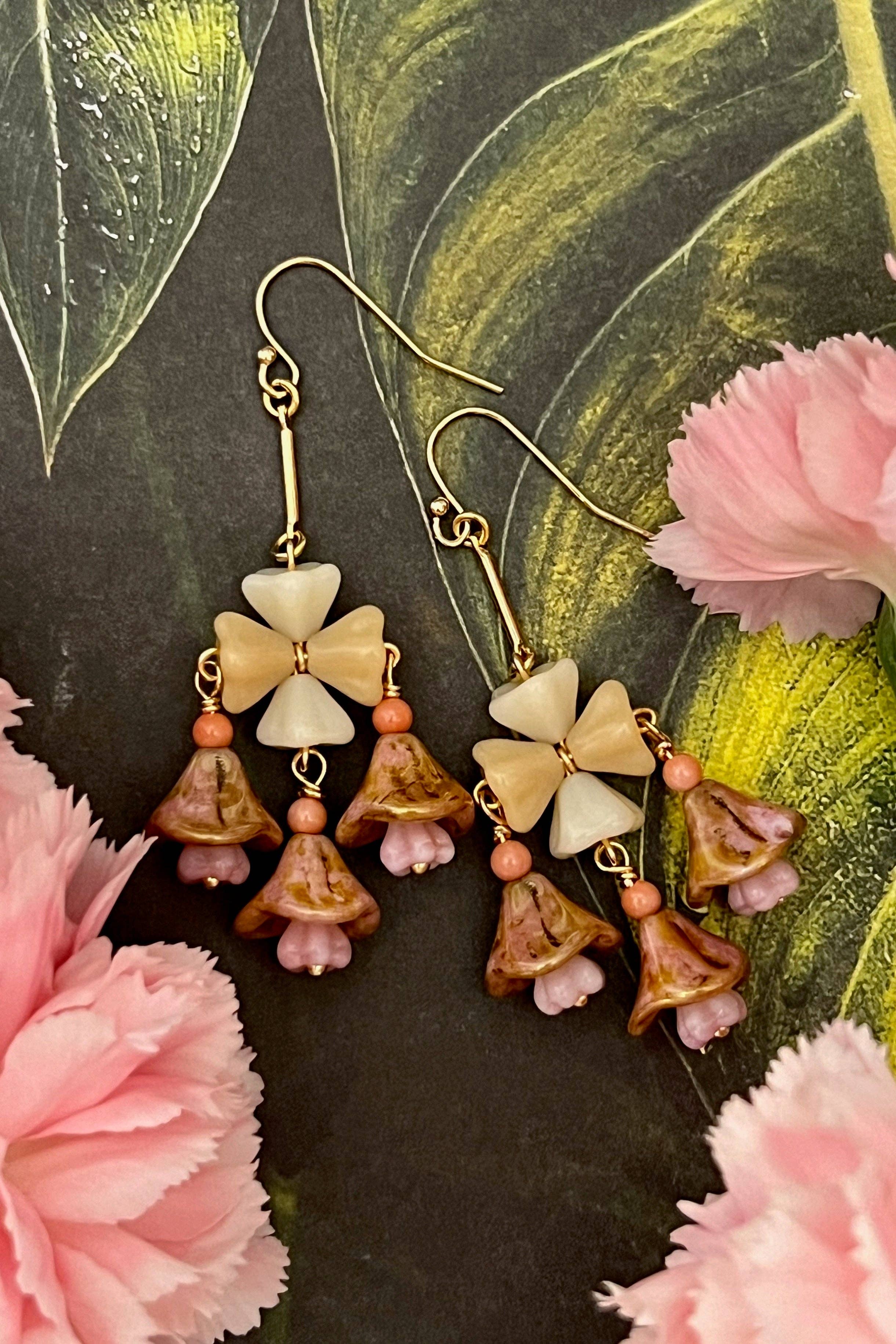 Cream Freesia Earrings