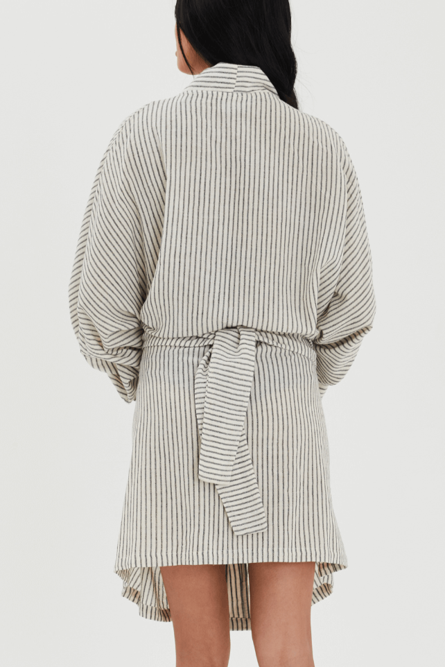 Aster Kimono: Pin Stripe