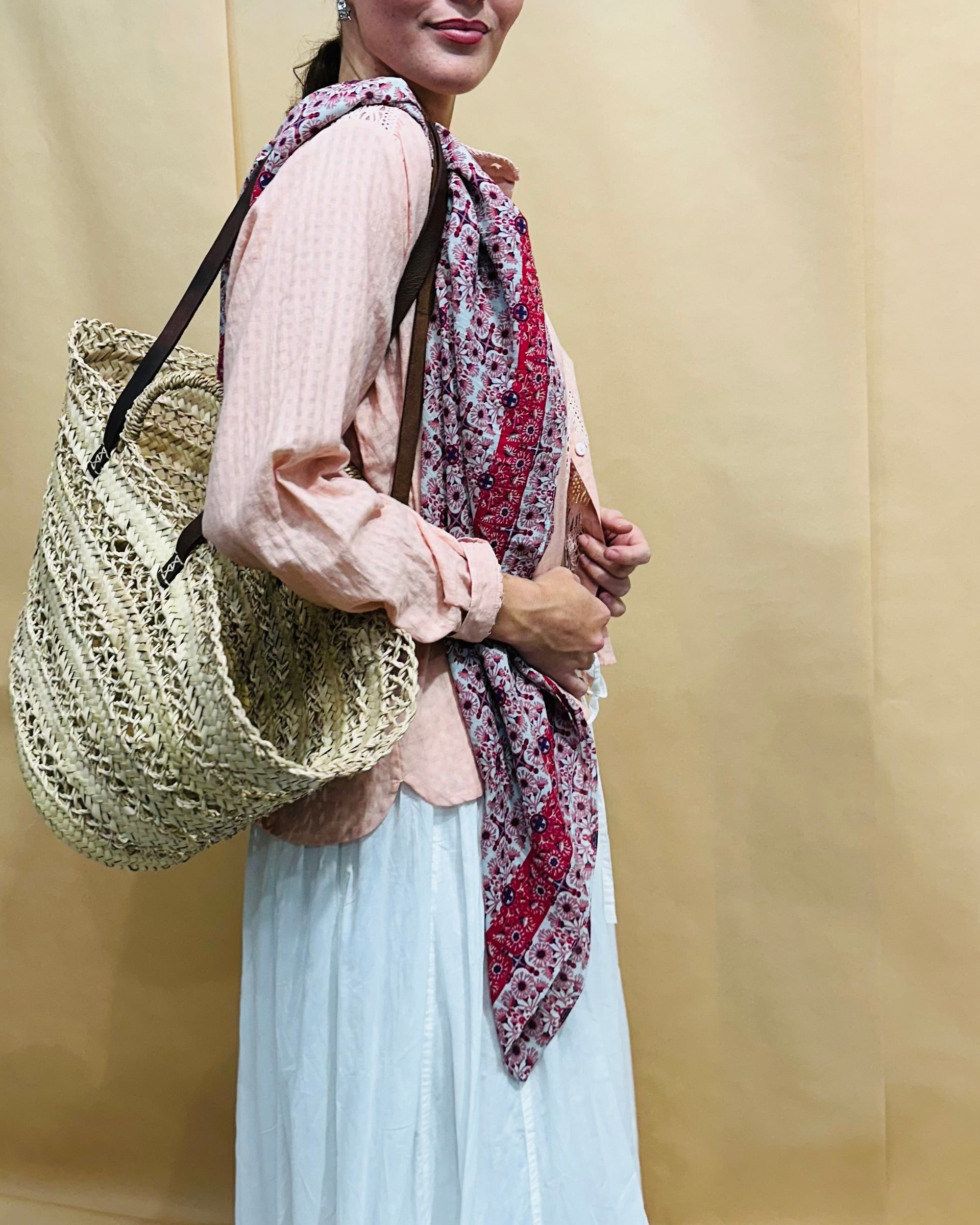 Red Organic Cotton Scarf /Sarong