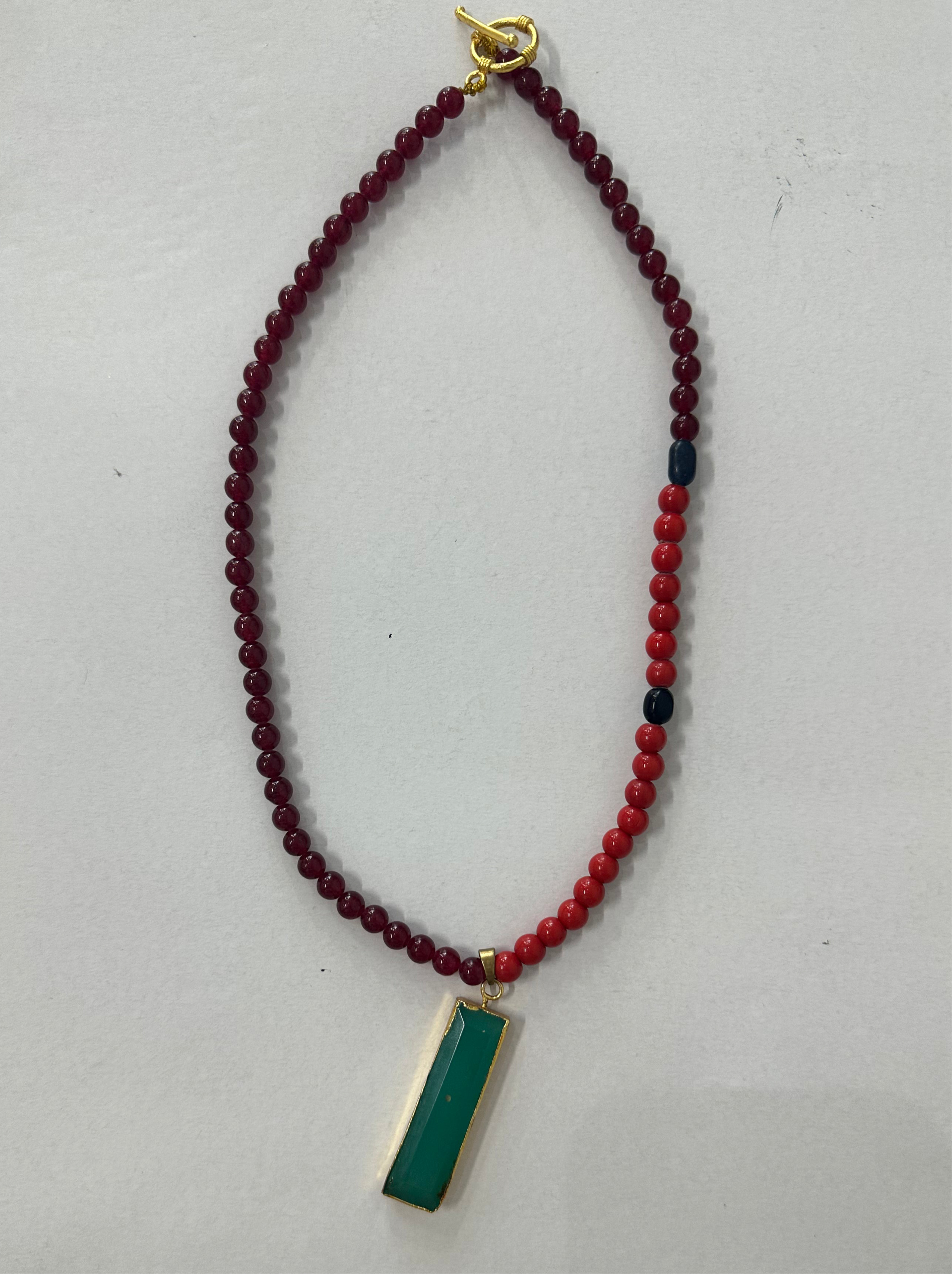 Glass Hearts Necklace - short