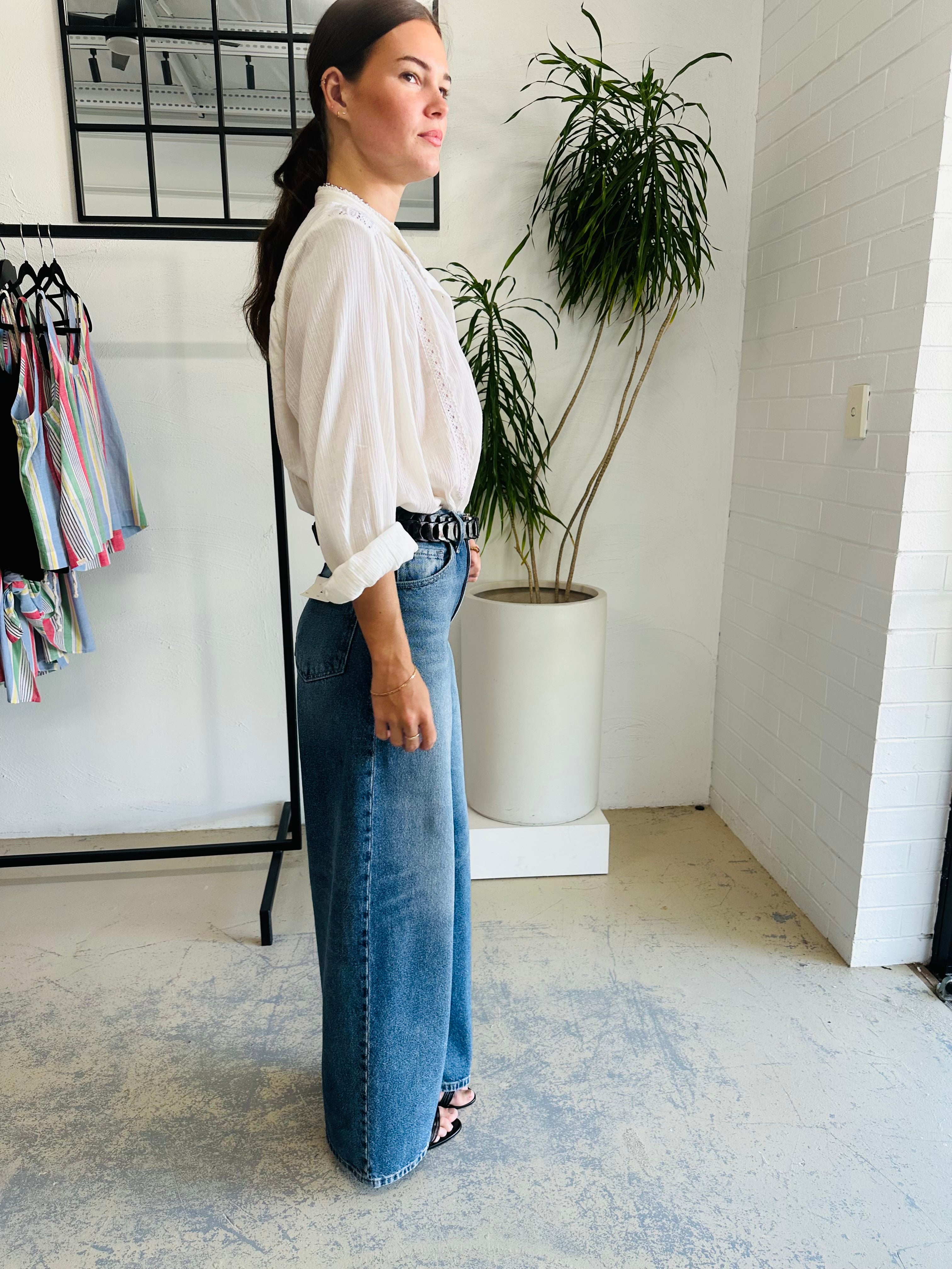 White Lucy Organic Cotton Blouse