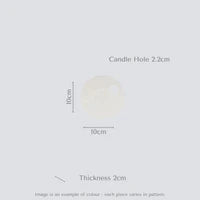 Alpine Mist Round Single Candle Holder + Candle