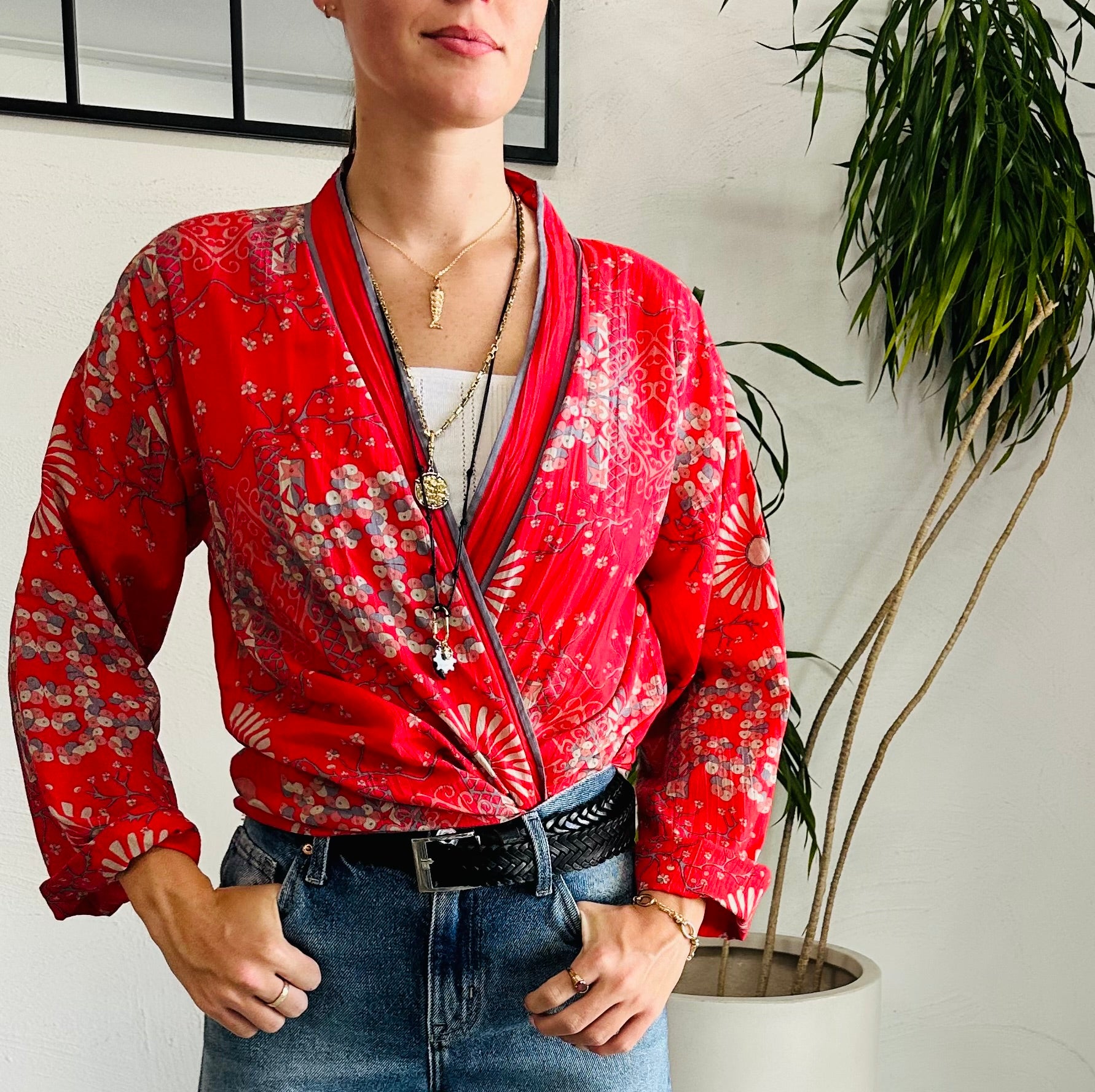 Kimono kiora Red