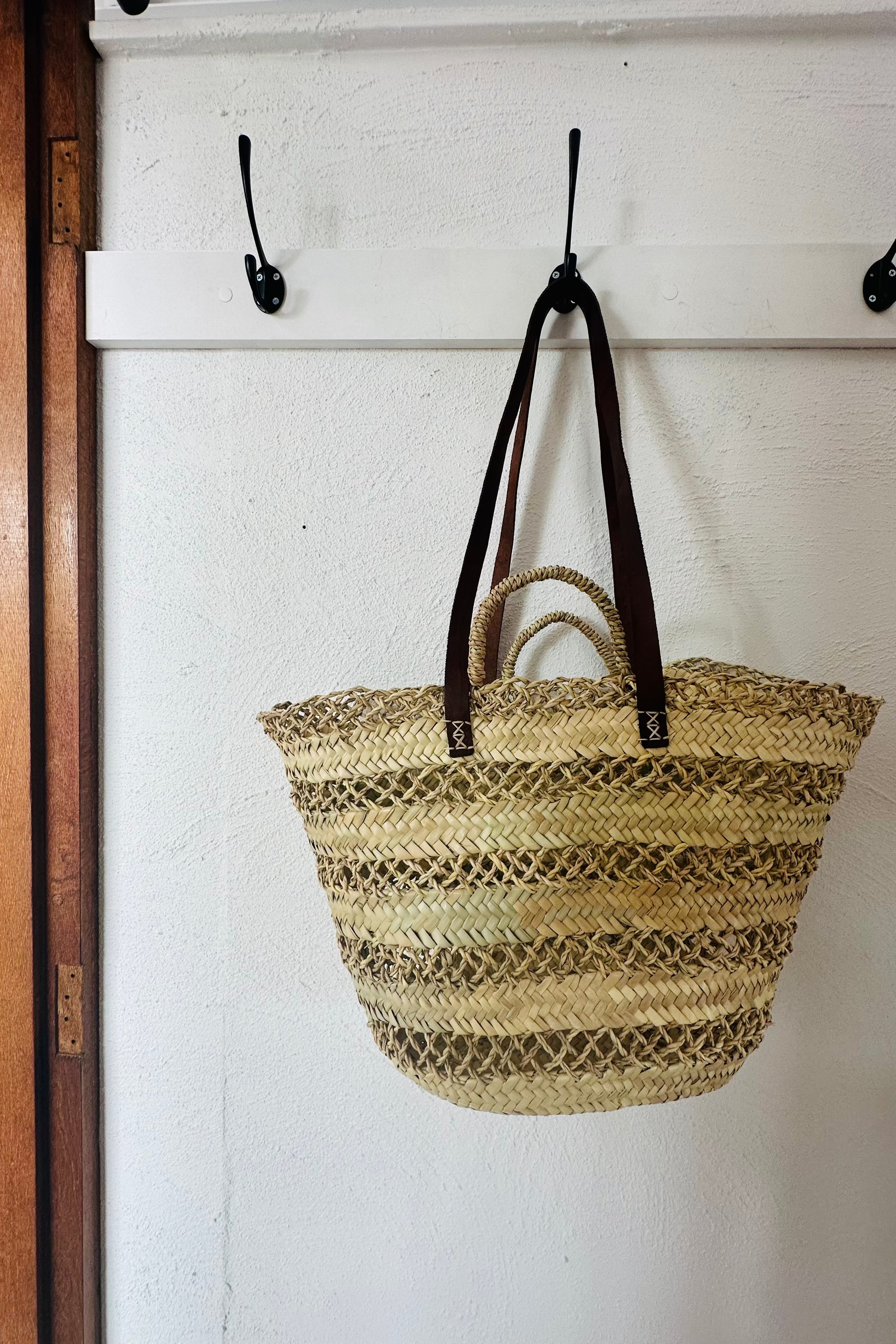 Leather Strap Large Moroccan Market Bag