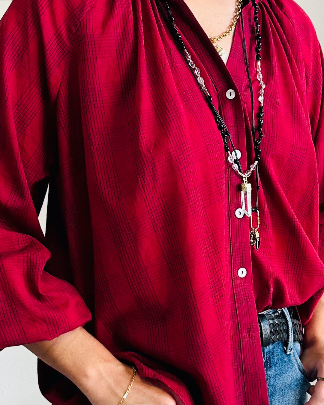 Ruby Check Jane Blouse