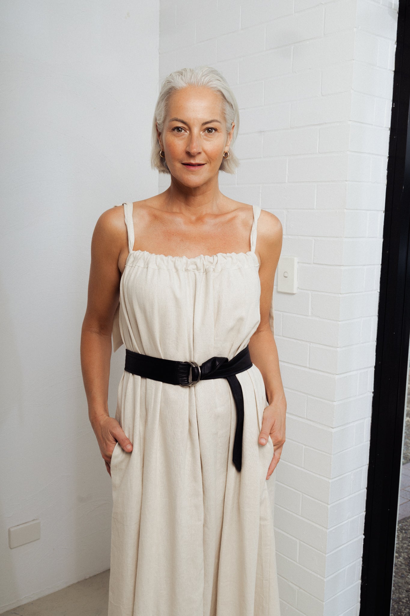 Cream Rapture Linen Dress