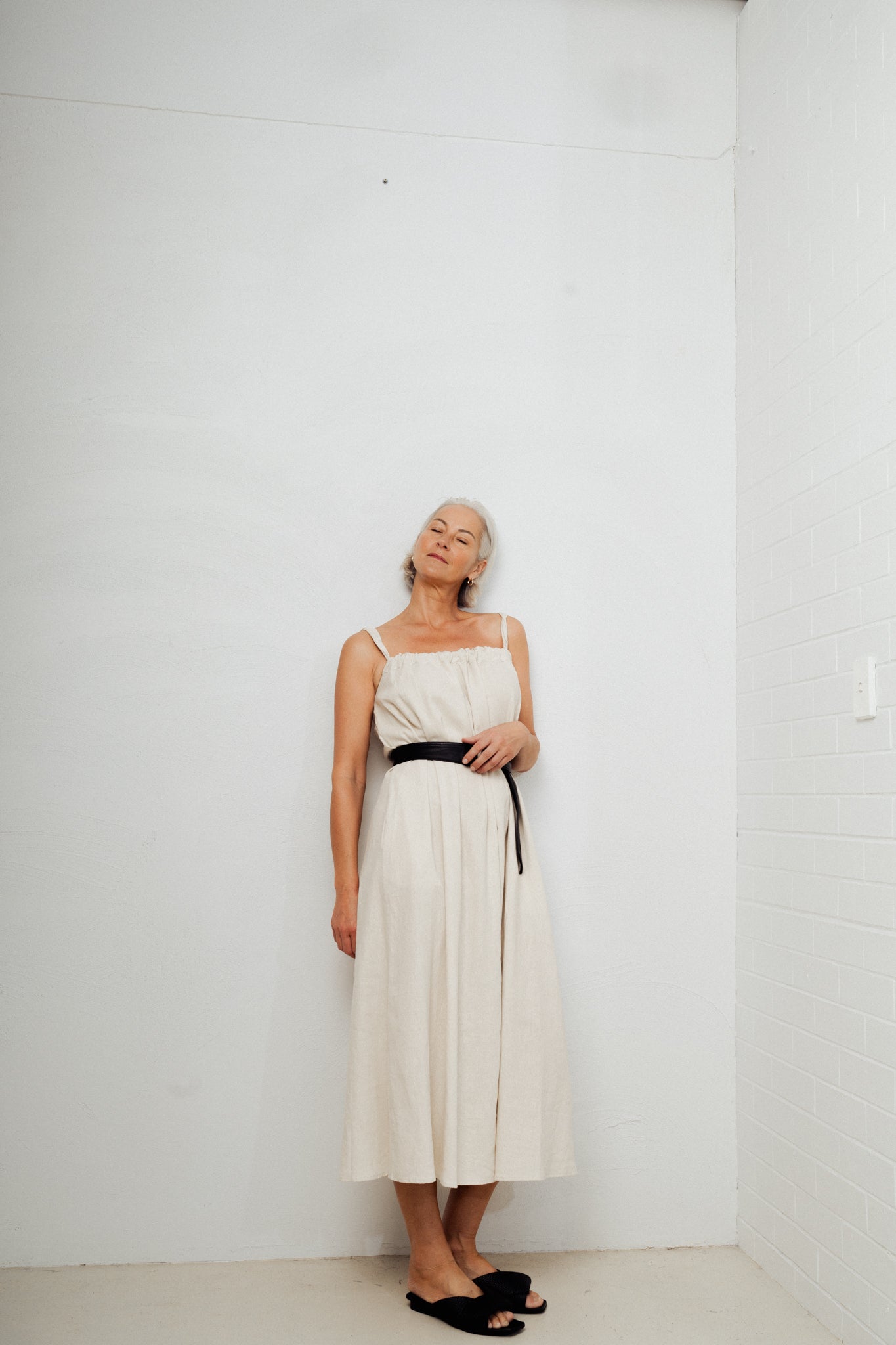 Cream Rapture Linen Dress