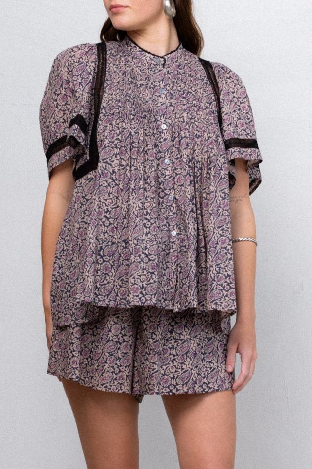 Shadow Paisley Blouse
