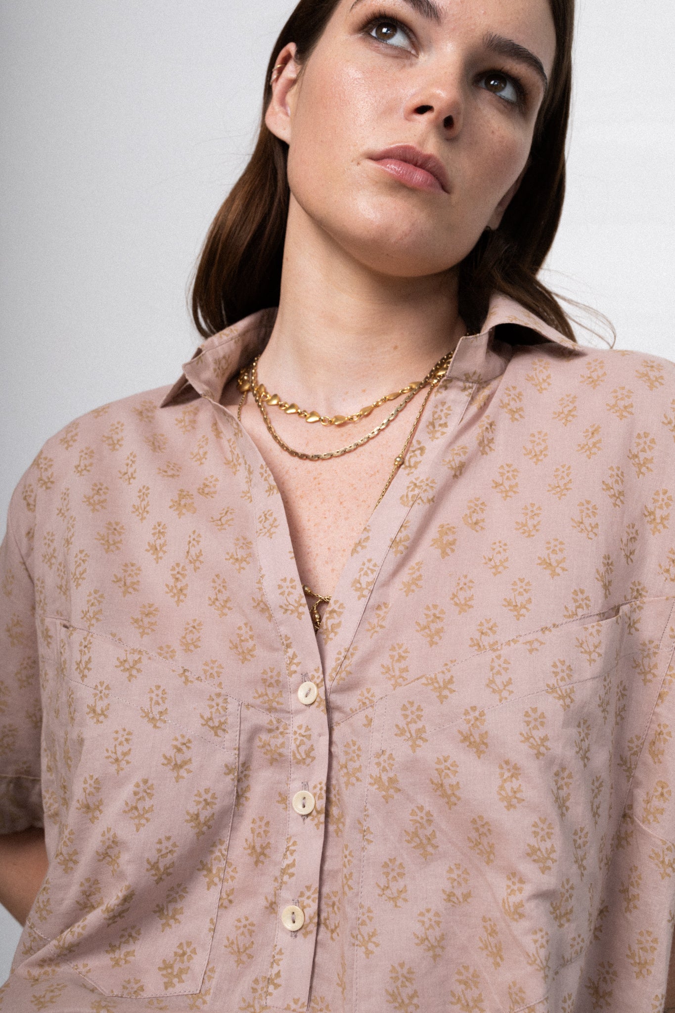 Pink Moon Blooms Organic Cotton Top