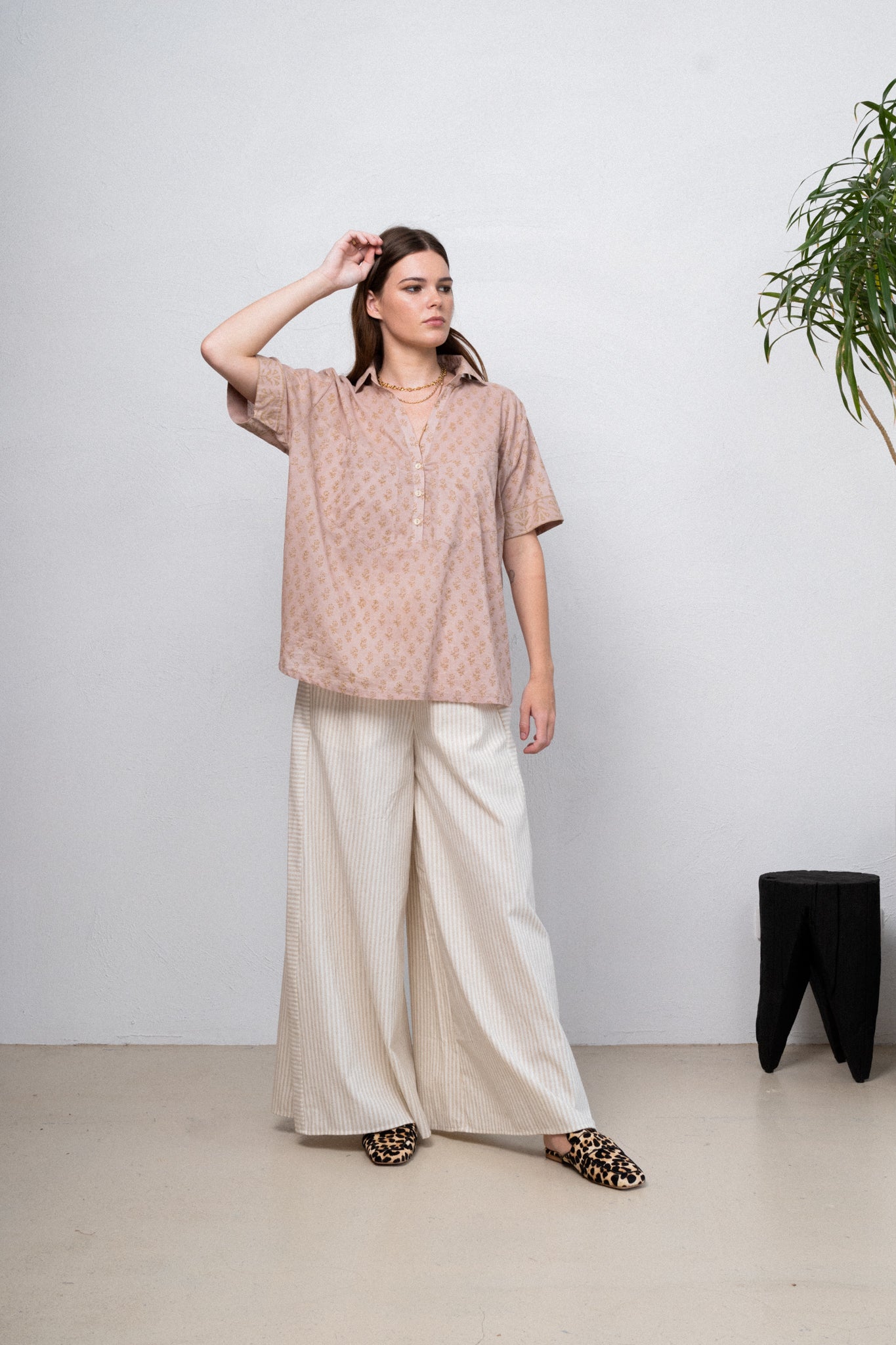 Pink Moon Blooms Organic Cotton Top