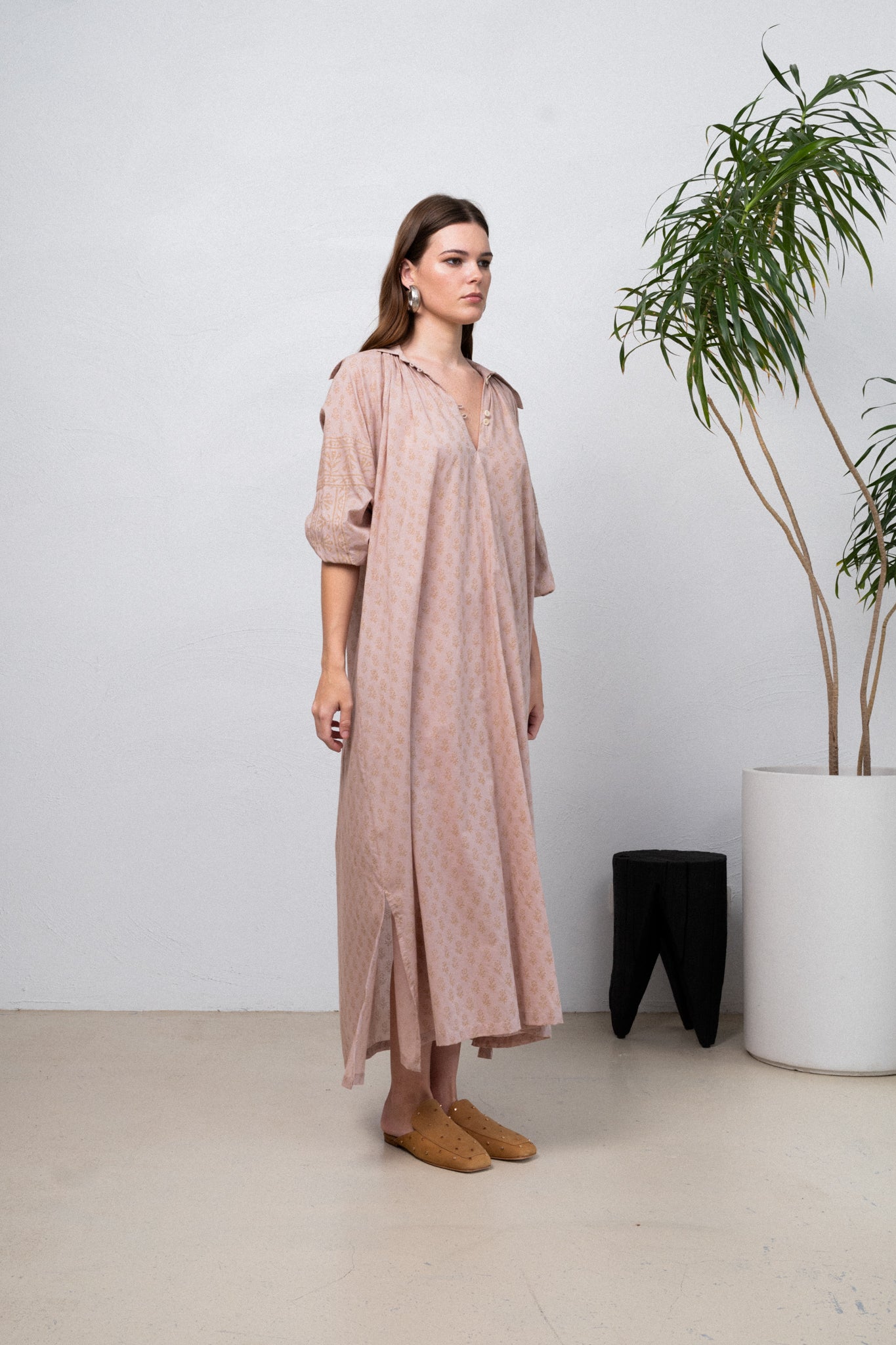 Pink Moon Blooms Organic Cotton Gown