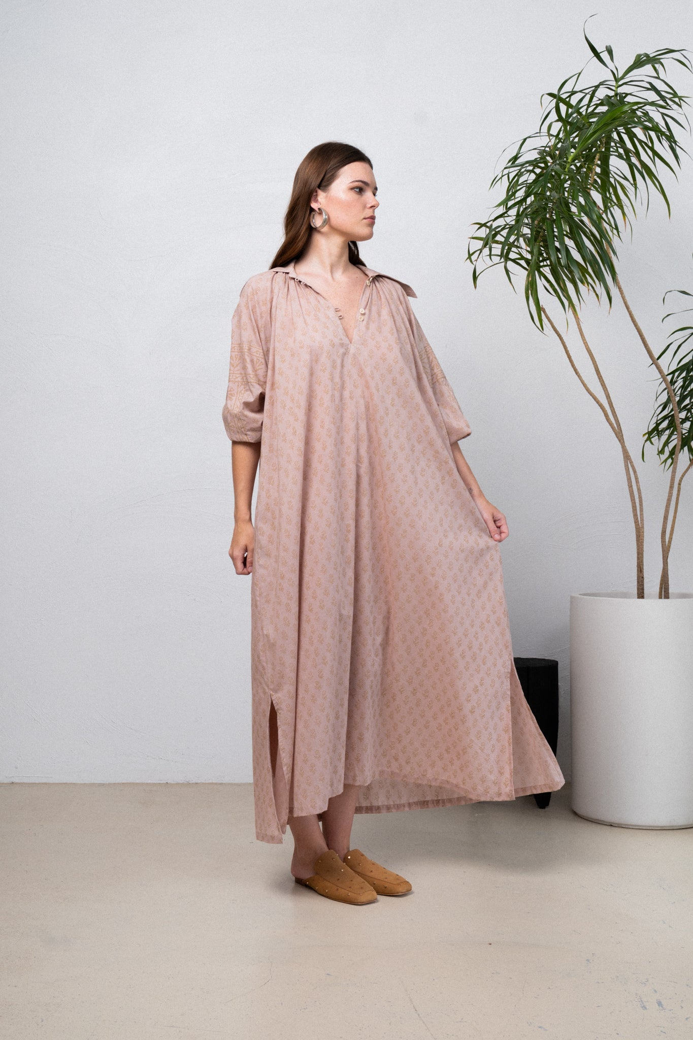 Pink Moon Blooms Organic Cotton Gown