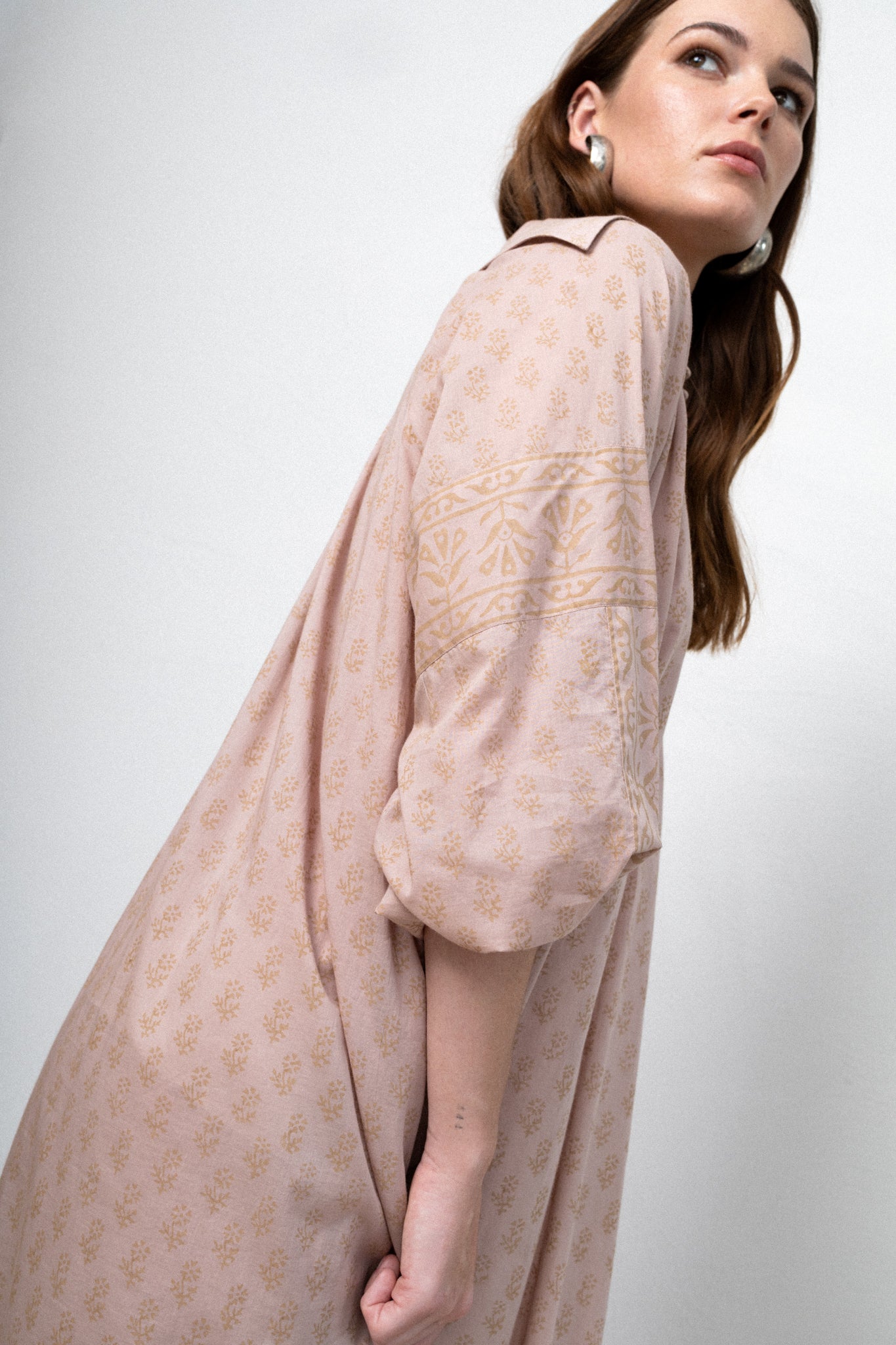 Pink Moon Blooms Organic Cotton Gown
