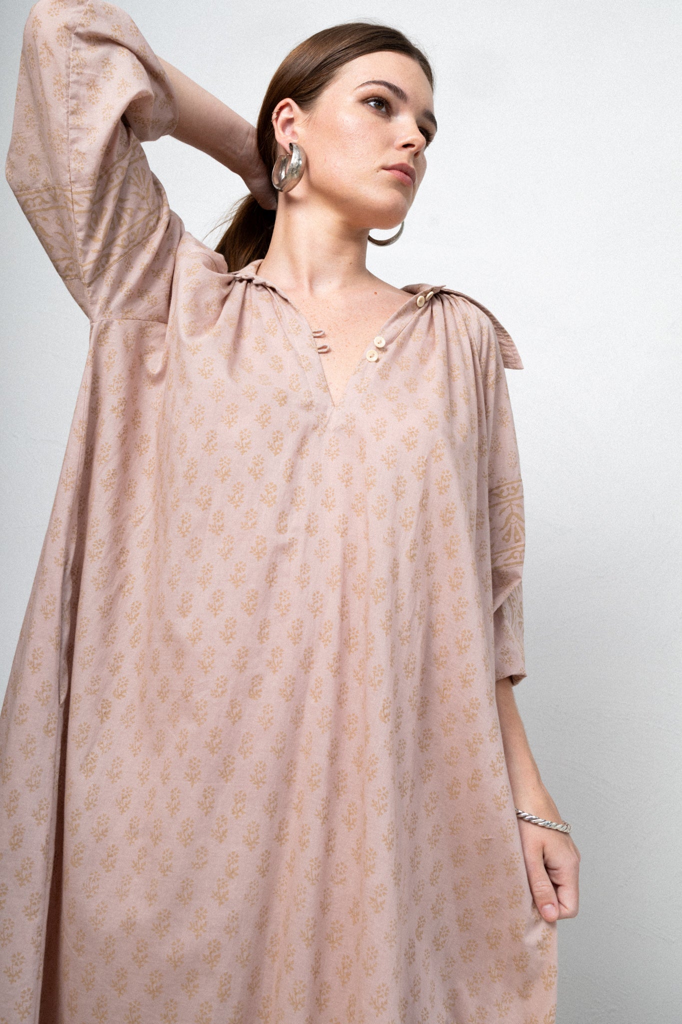 Pink Moon Blooms Organic Cotton Gown