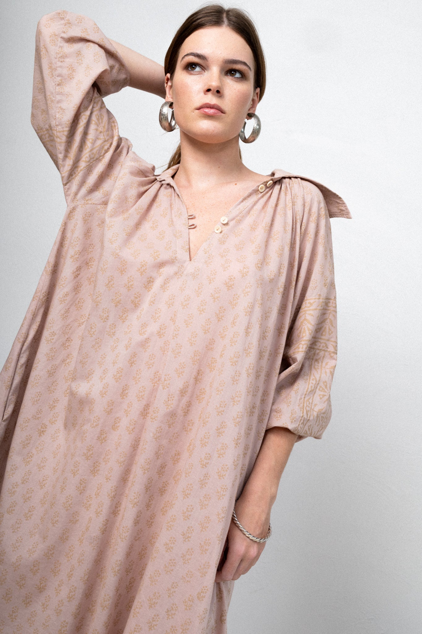 Pink Moon Blooms Organic Cotton Gown