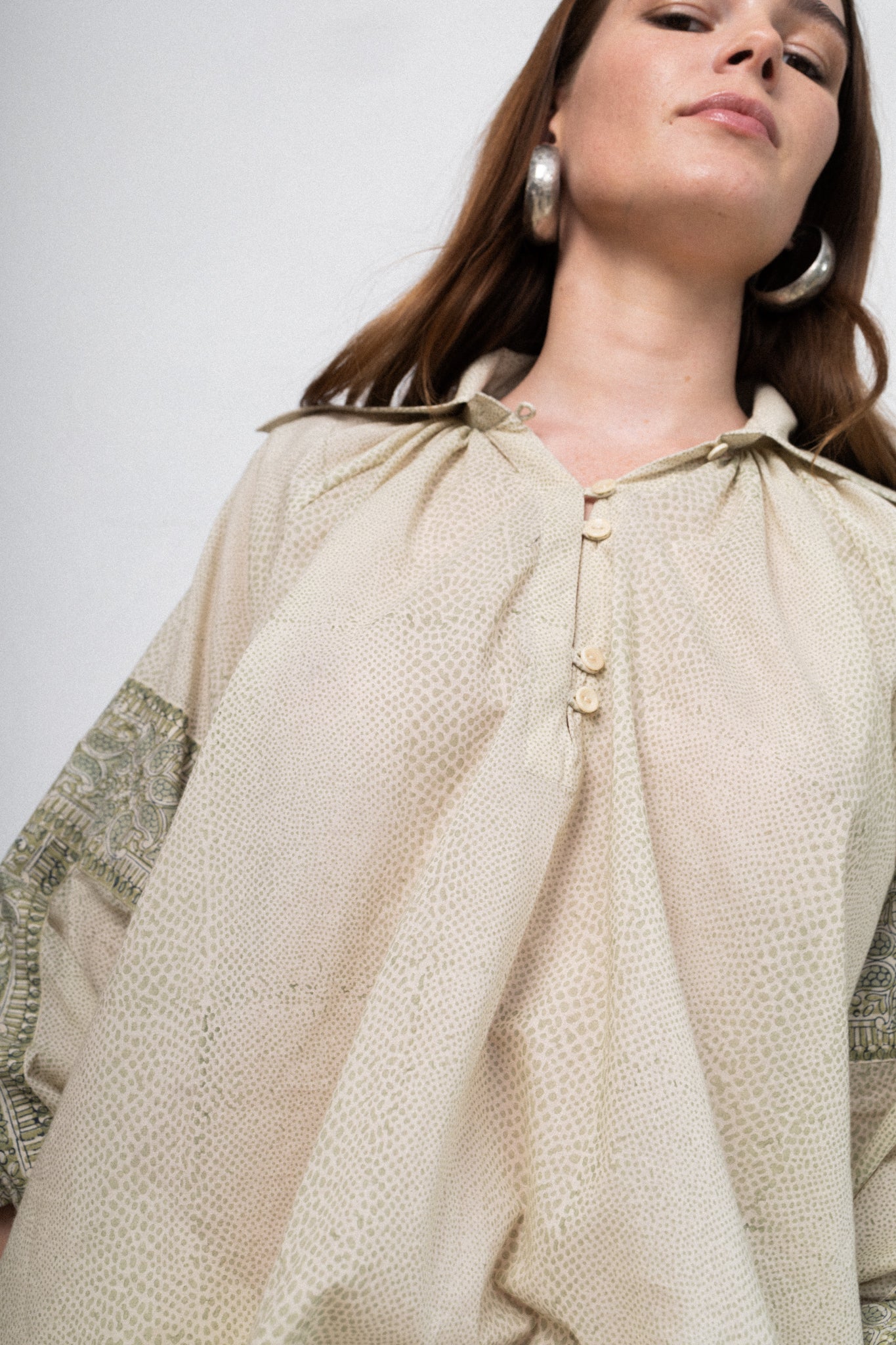 Snake Print Organic Cotton Blouse