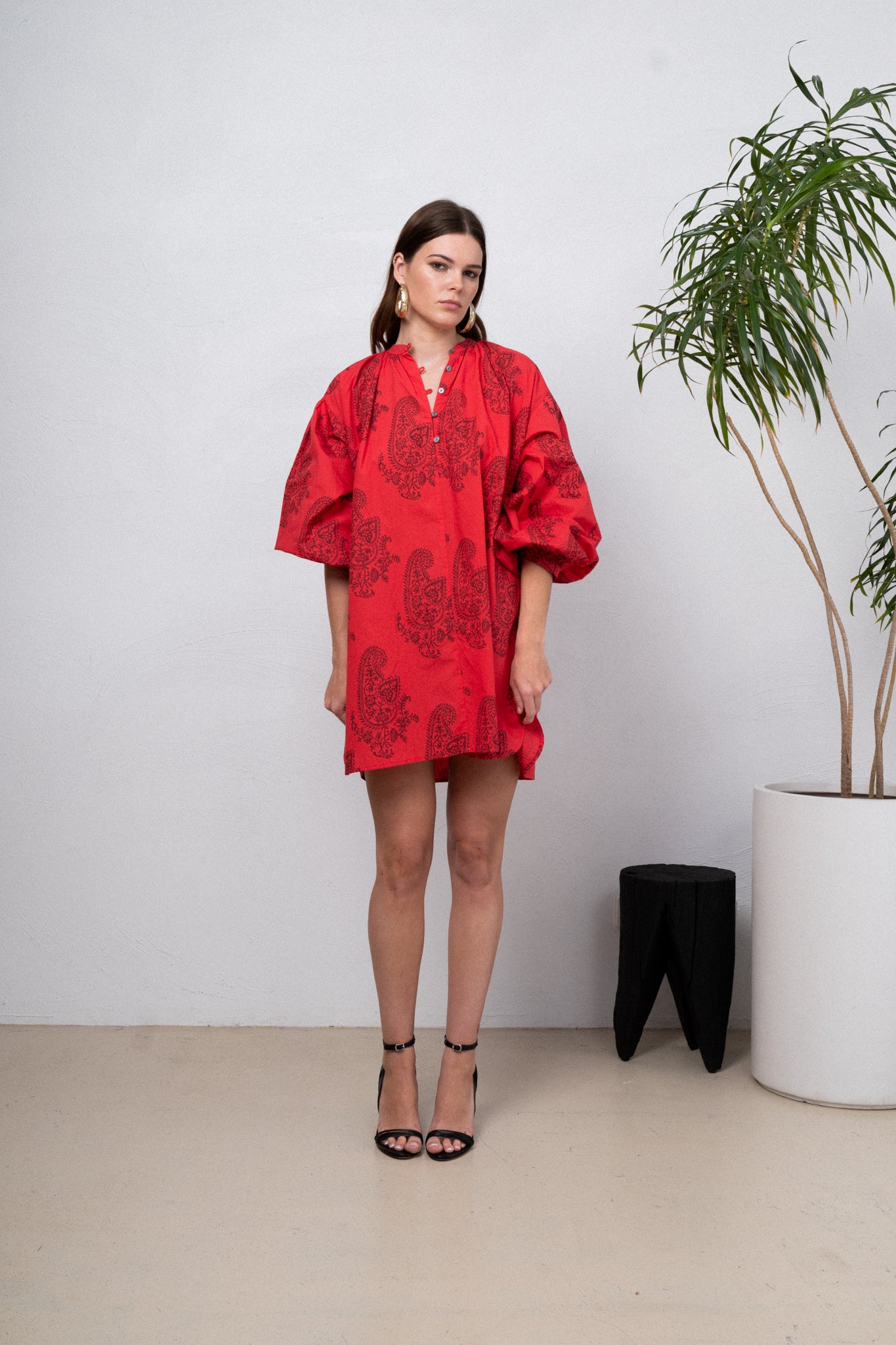 Heart Paisley Organic Cotton Poplin Dress