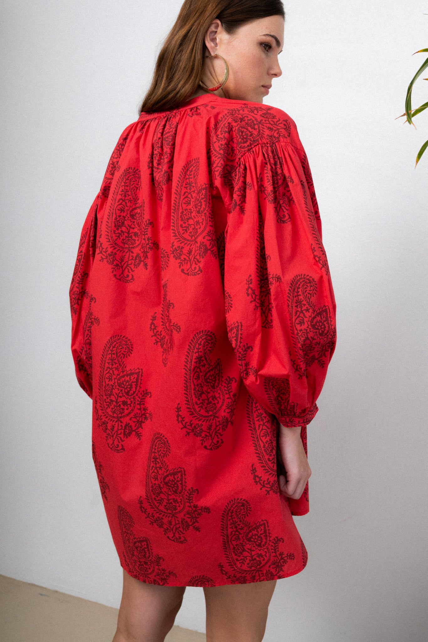 Heart Paisley Organic Cotton Poplin Dress