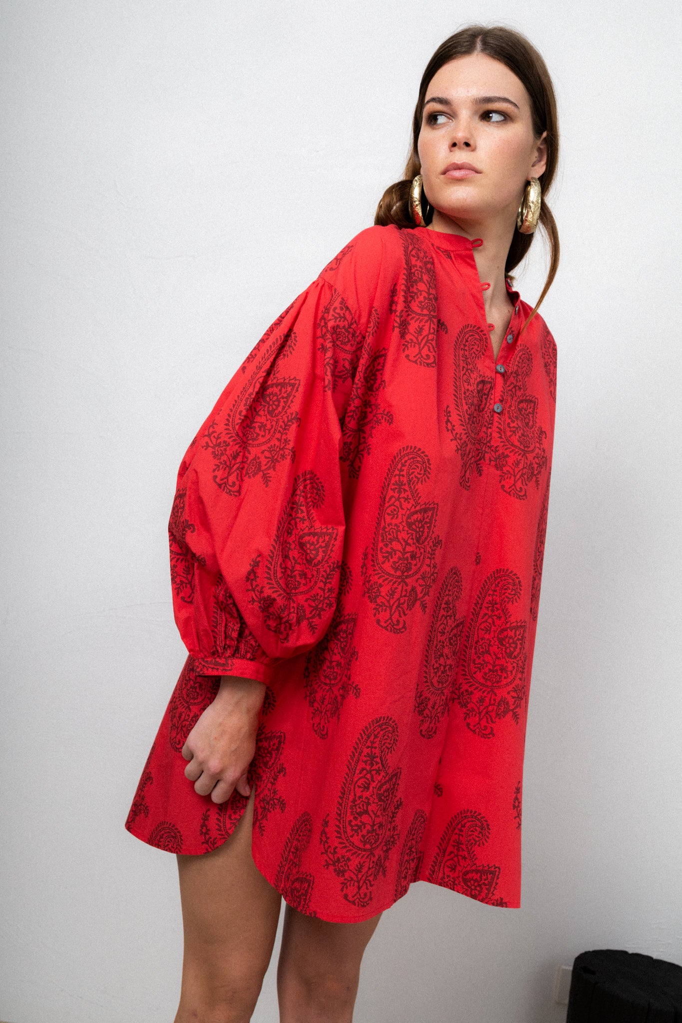 Heart Paisley Organic Cotton Poplin Dress