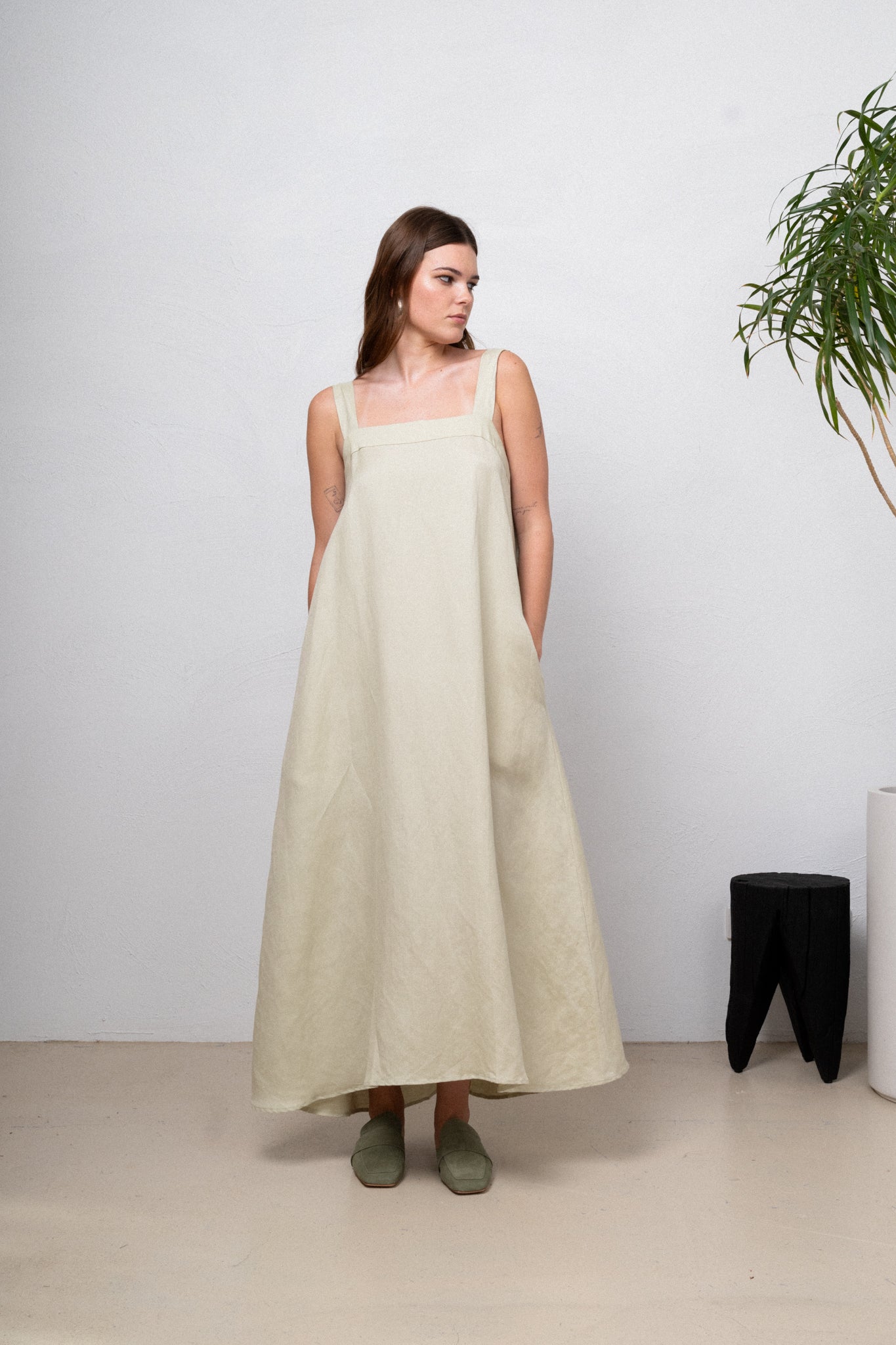 Mint Rapture Linen Dress