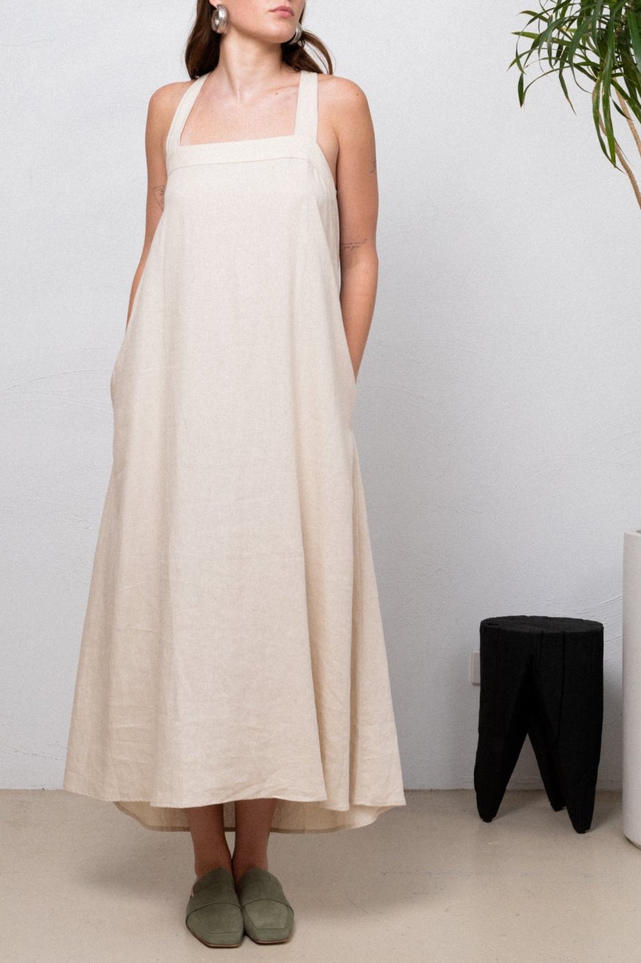 Cream Rapture Linen Dress