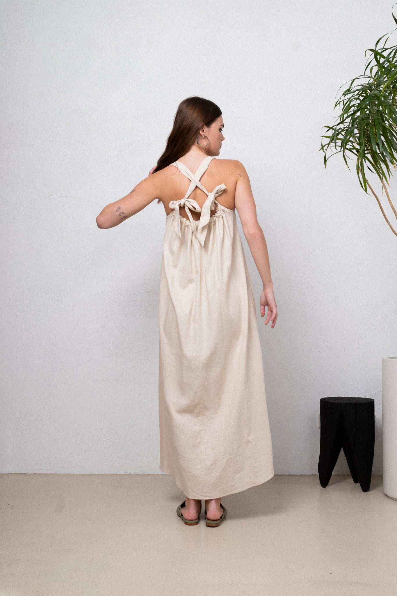 Cream Rapture Linen Dress
