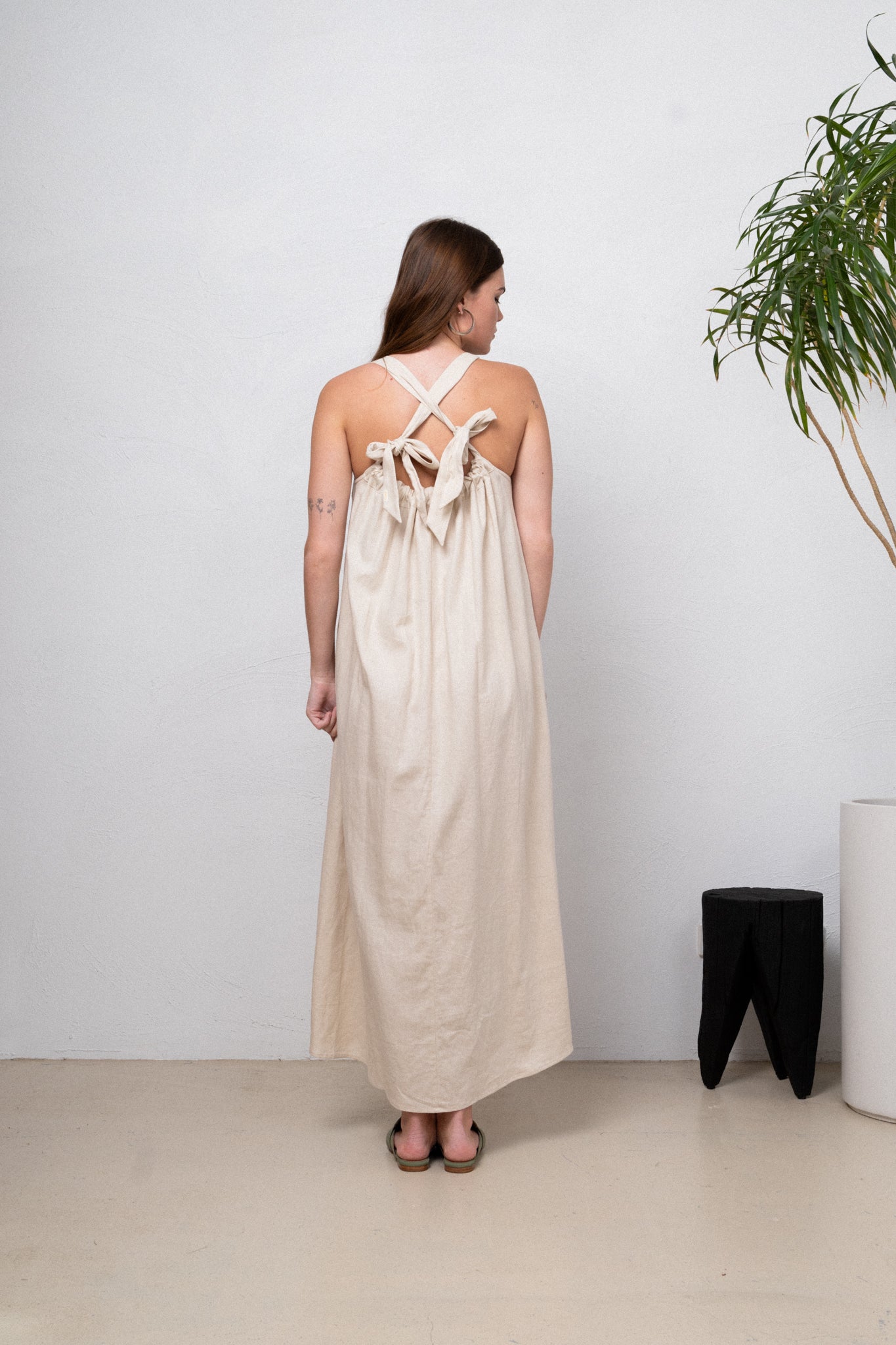 Cream Rapture Linen Dress