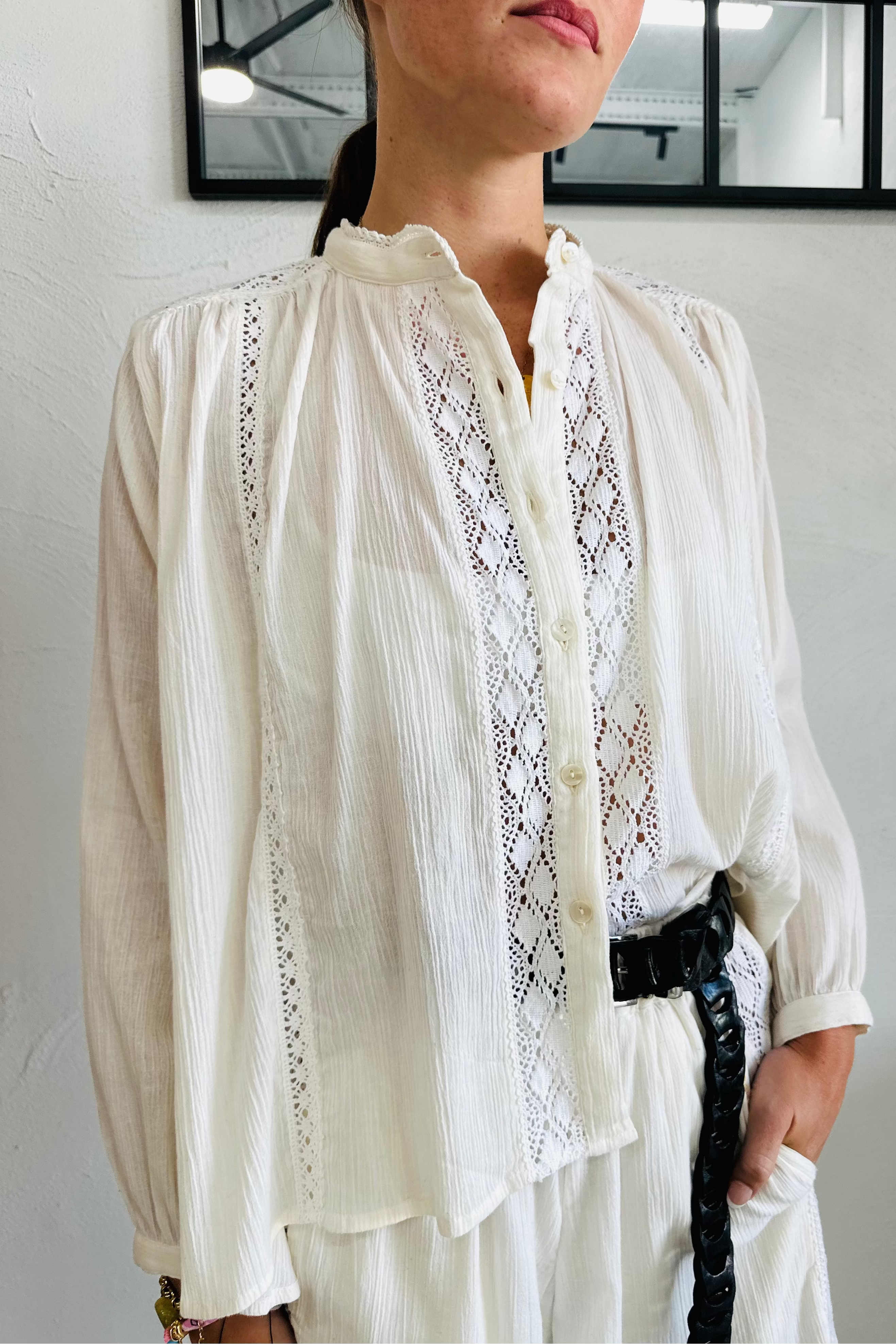White Lucy Organic Cotton Blouse