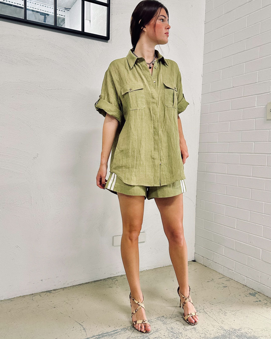 Goddess Utility Shirt - Pistachio