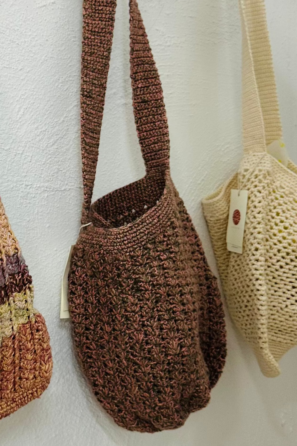 Plant Dyed Hand Crochet Bag - Large