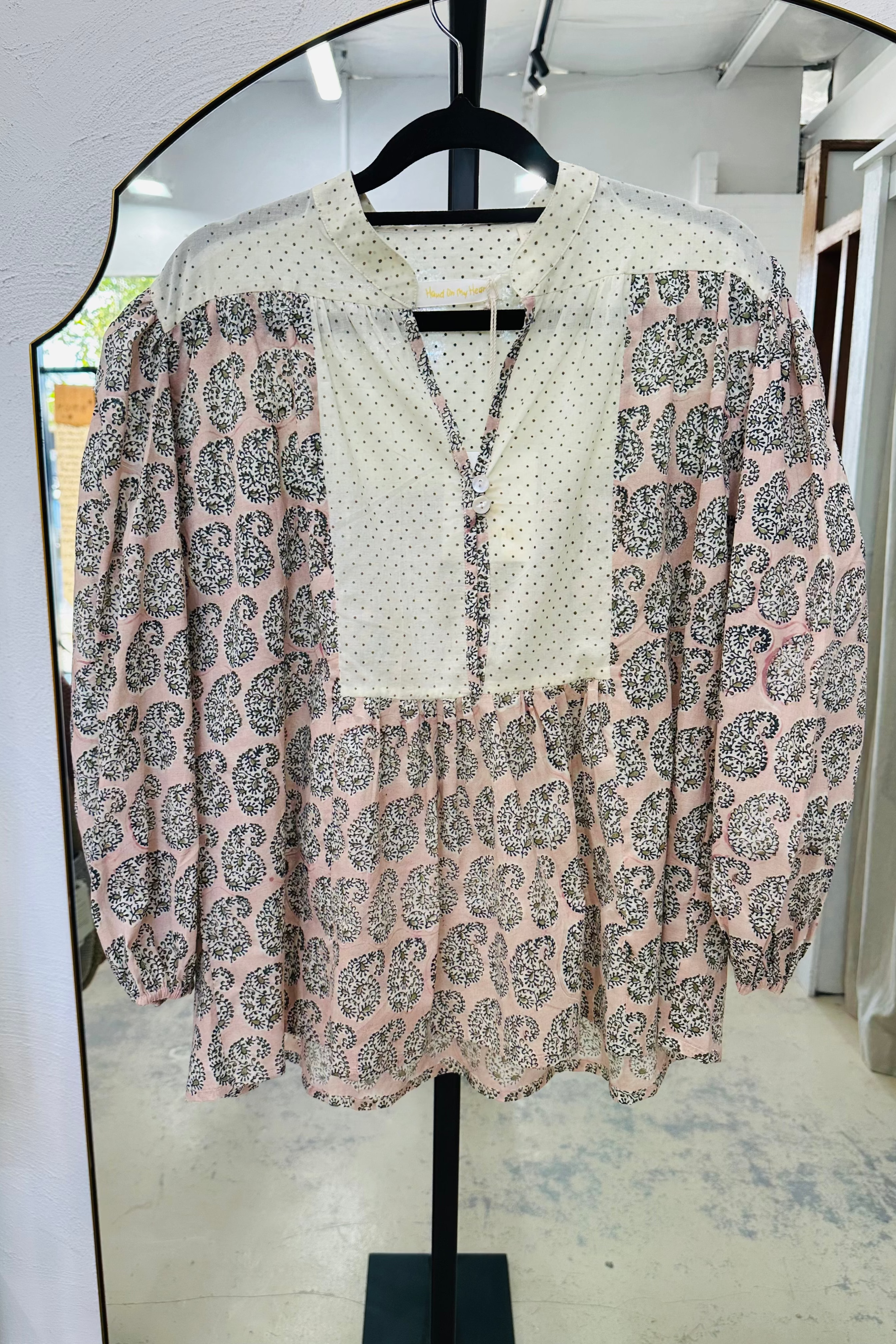 Polka Paisley Organic Cotton Blouse