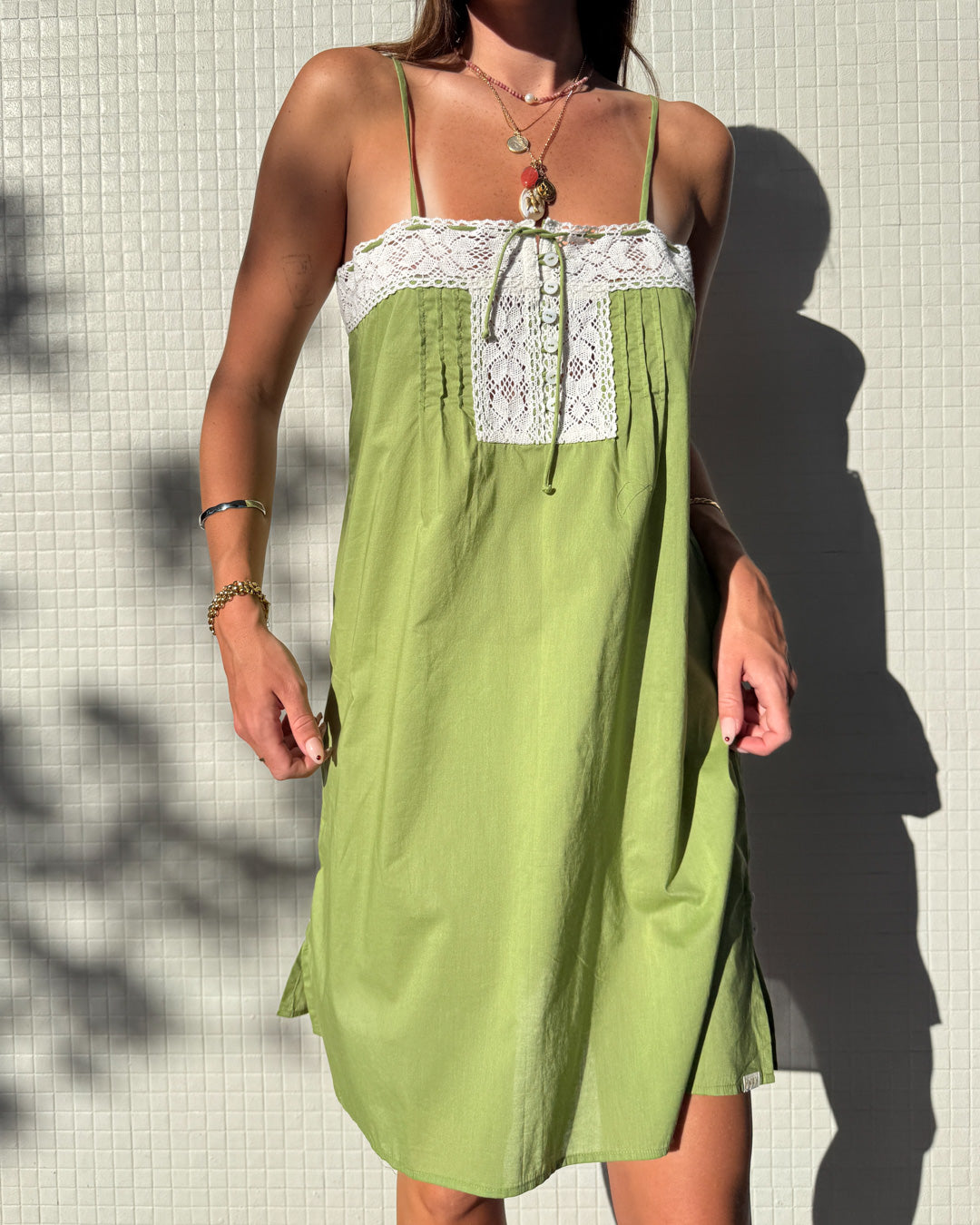 Bella Slip Dress - Mint