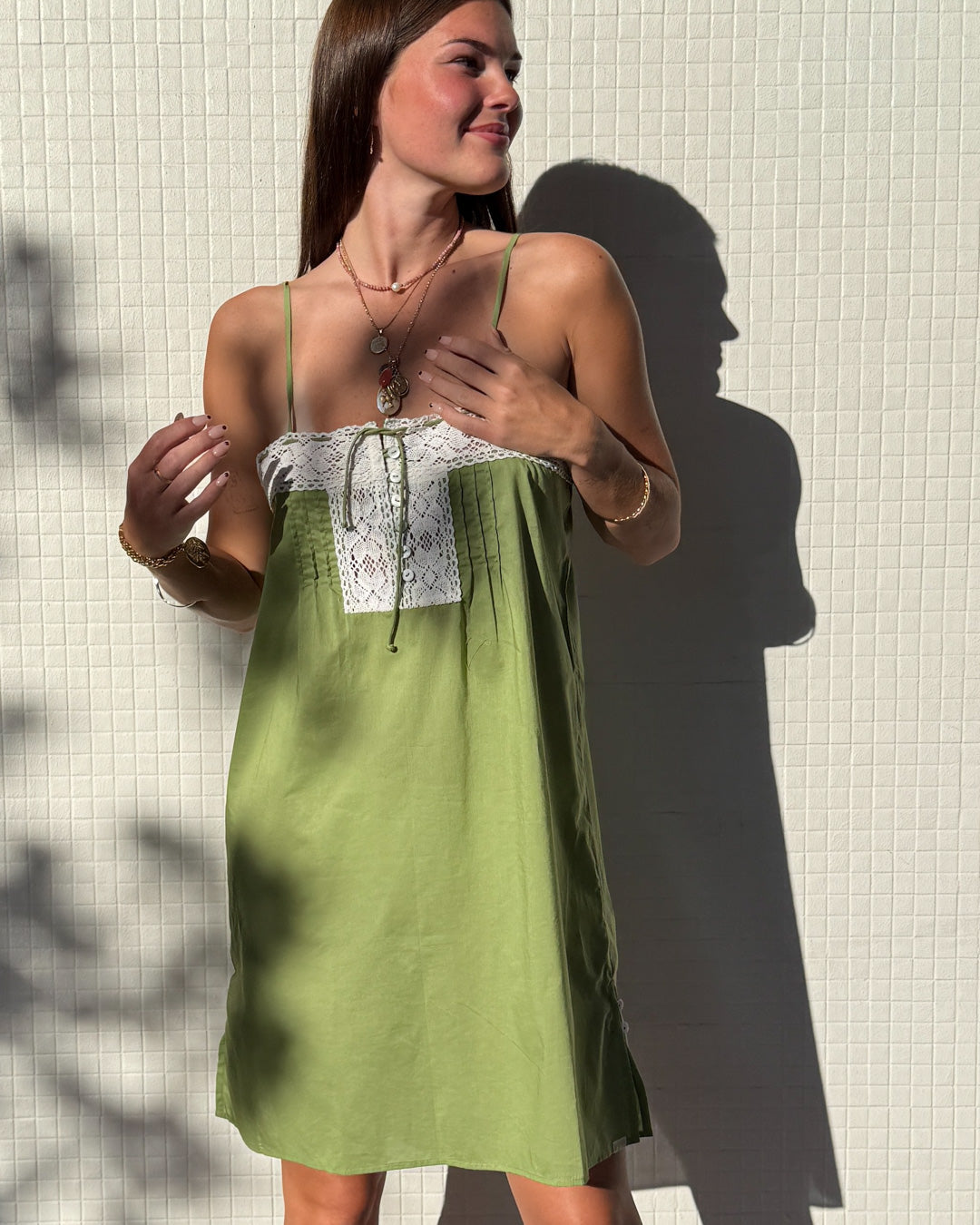 Bella Slip Dress - Mint
