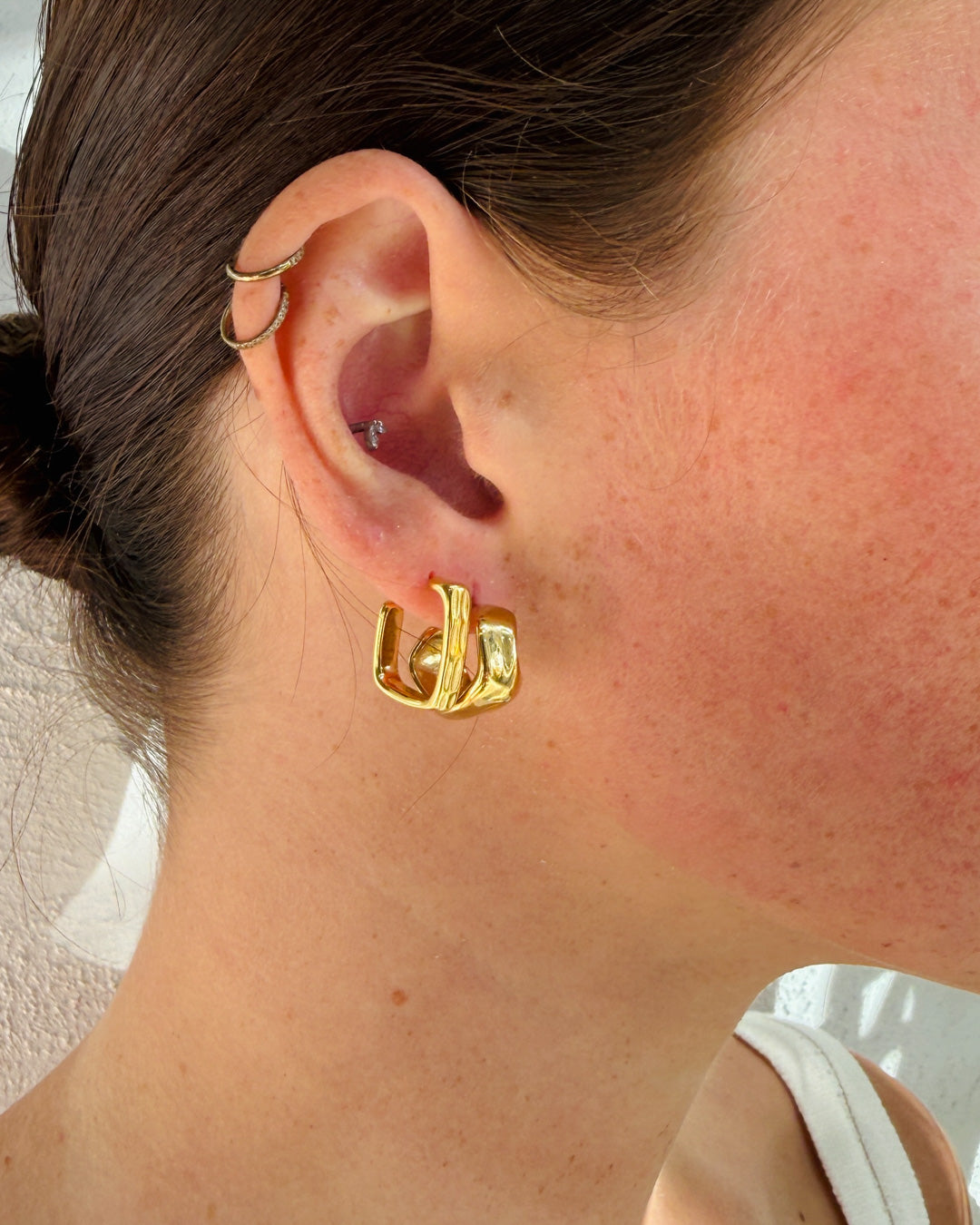 Lucky Hoop Earrings Gold