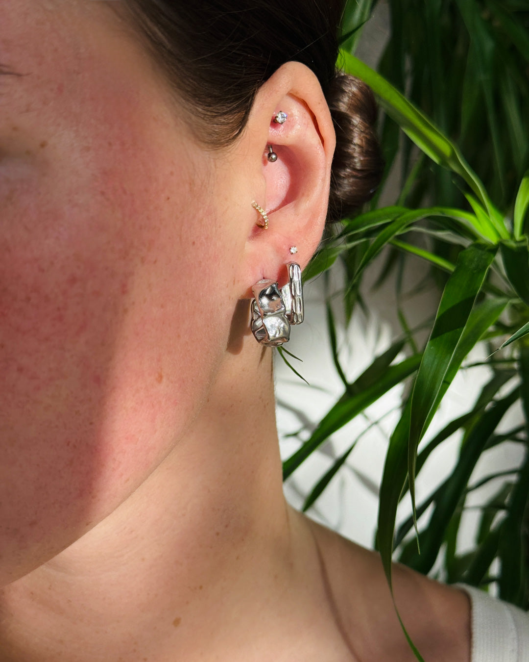 Essence Hoop Earrings Silver