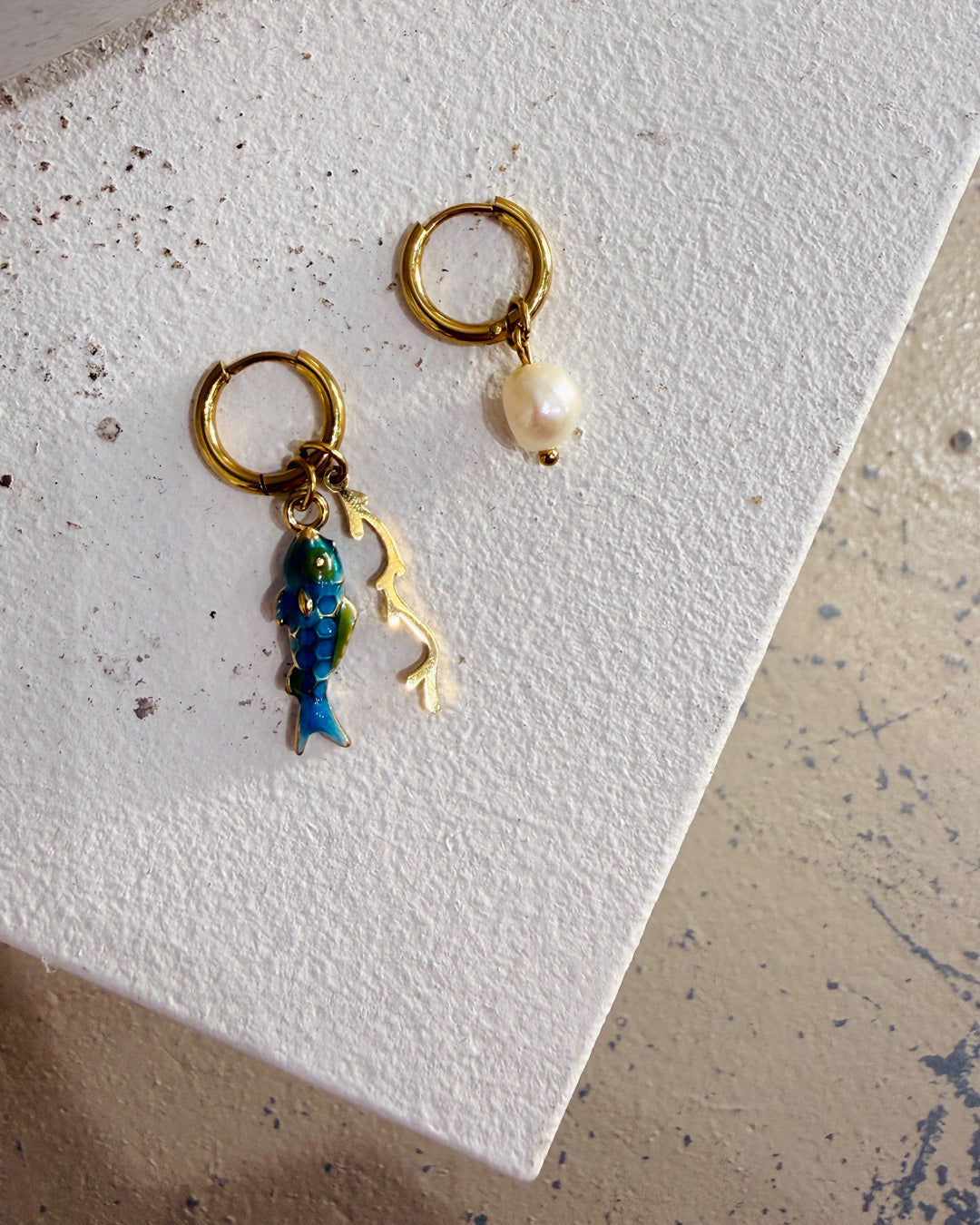 Maris Drop Huggie Earrings
