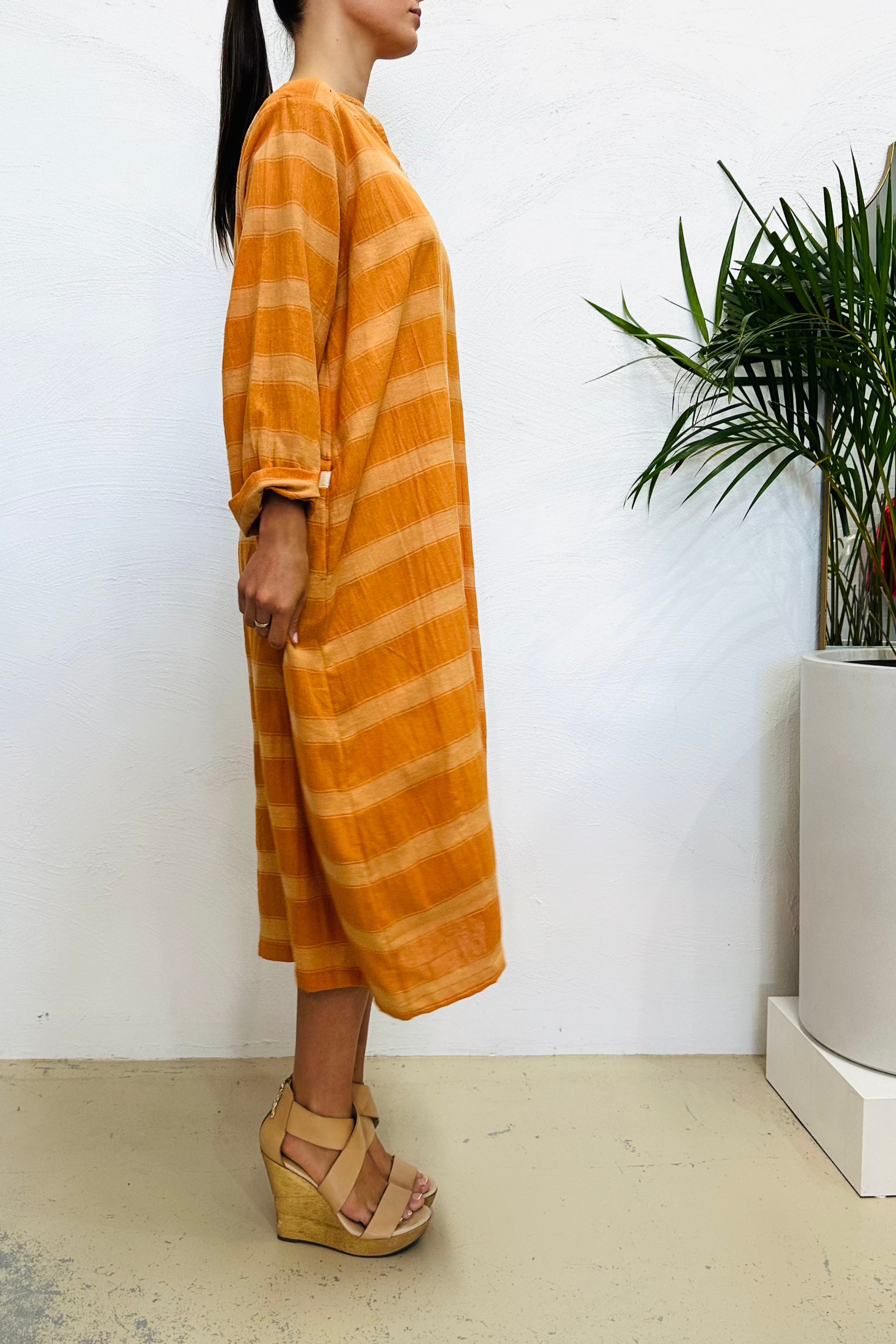 Sunset Stripe Tulip Caftan