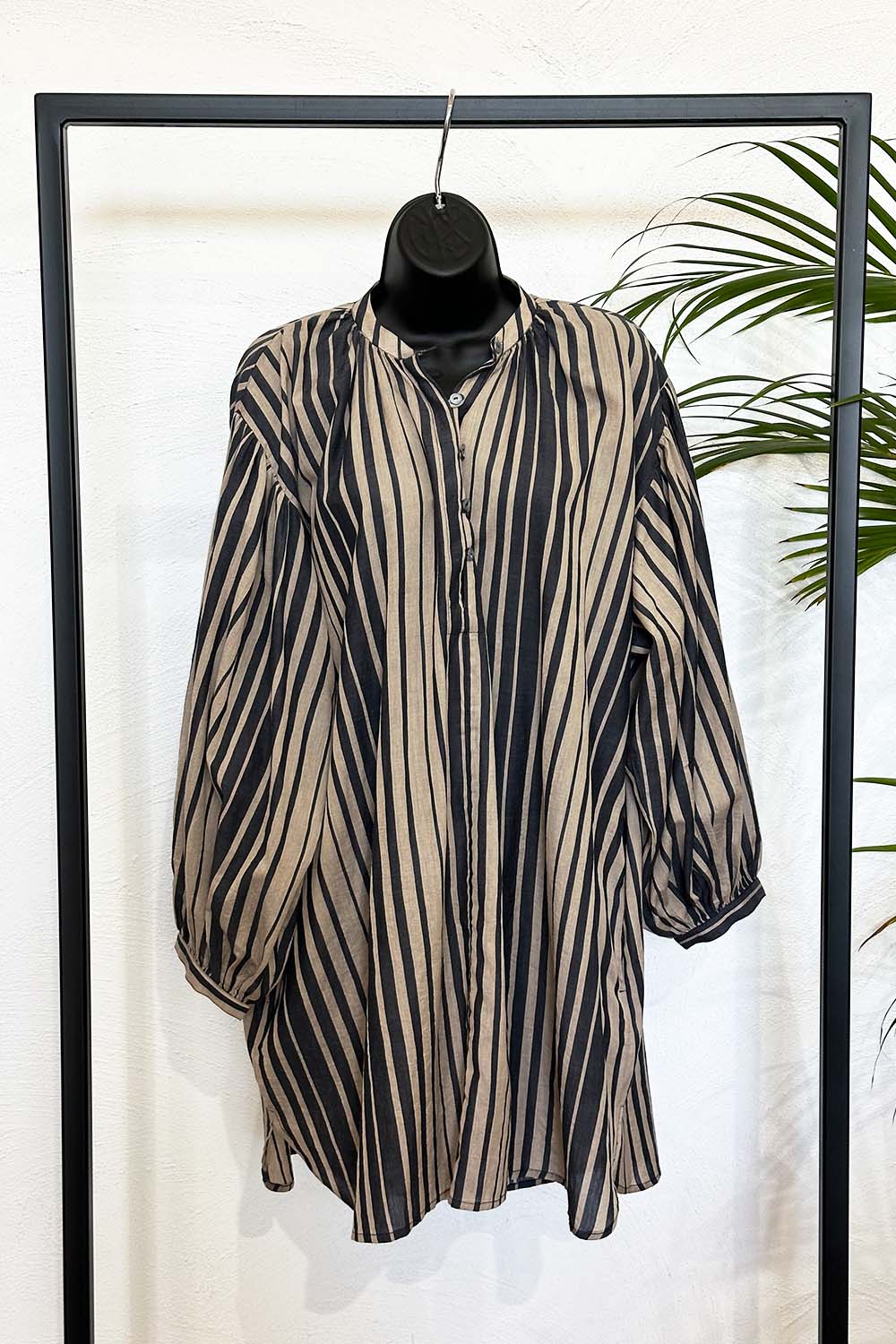 Stripe Love Love Mini Linen Dress