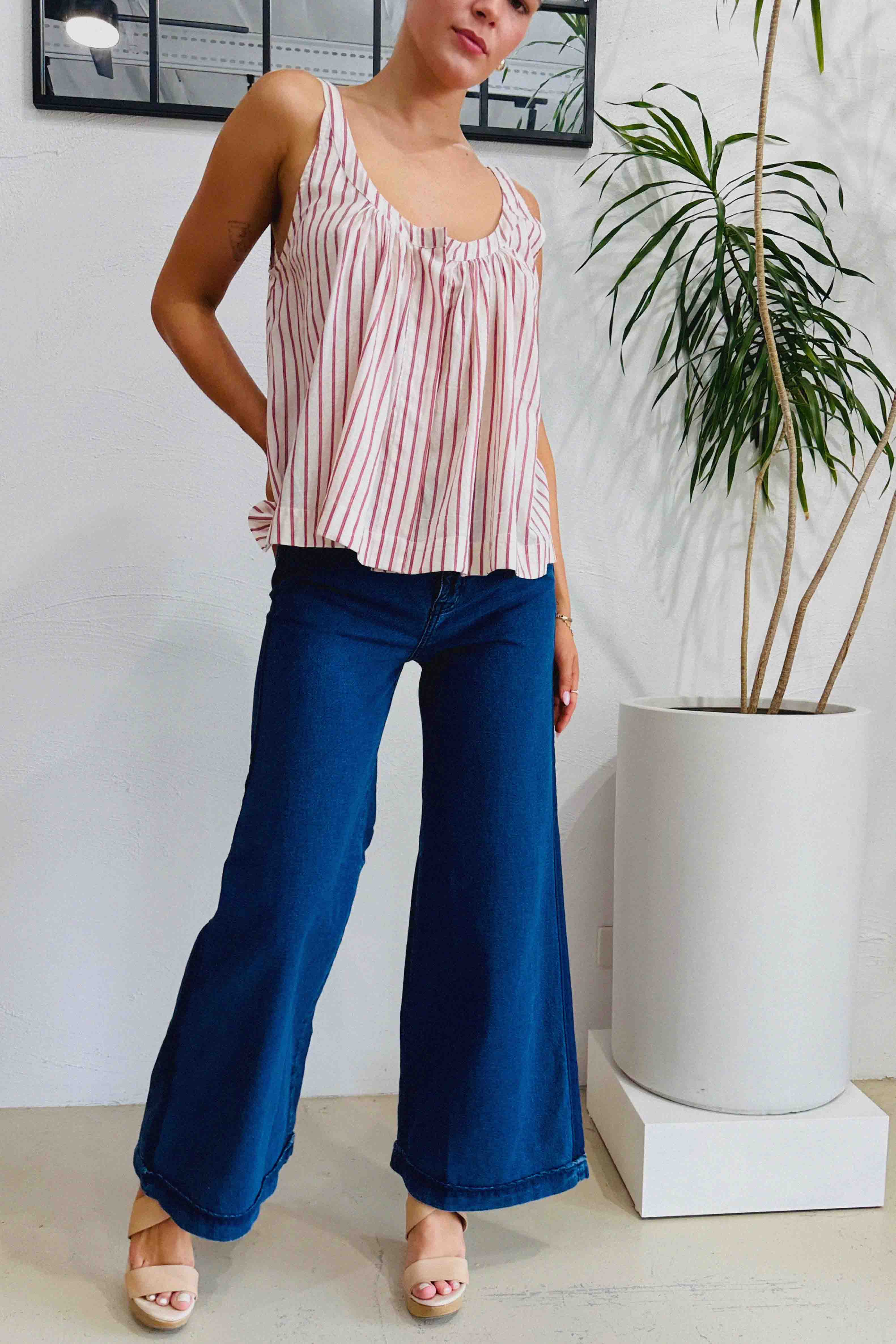 Poppy Stripe Swing Cami