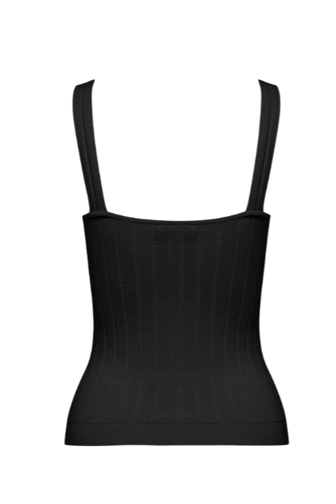 Isla Ribbed CamI - Black