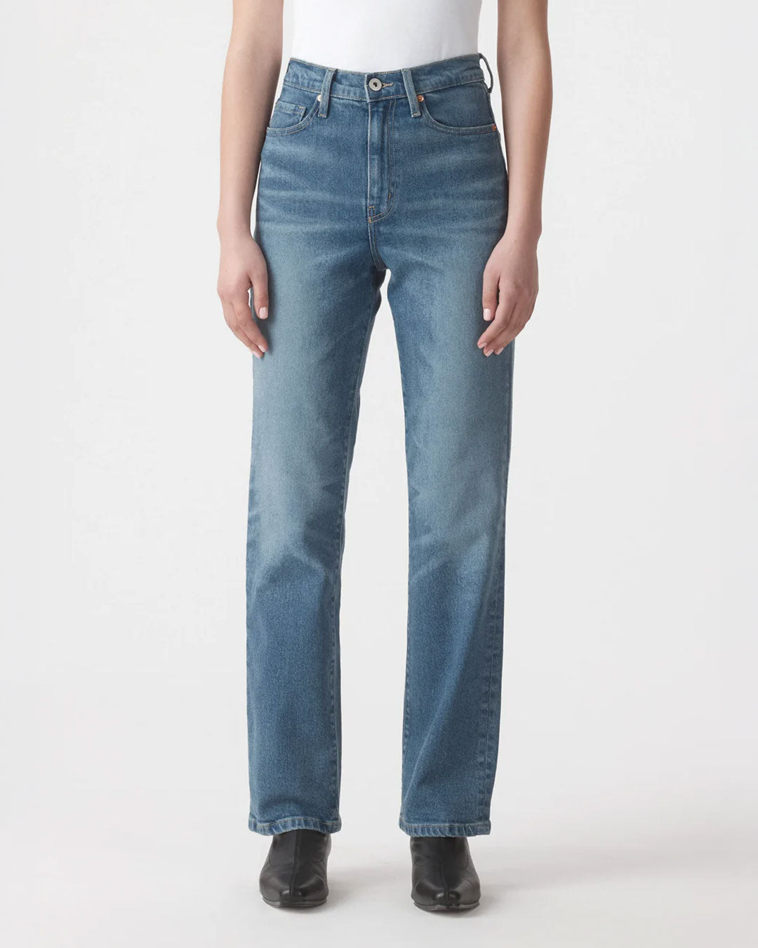 Zoe High Rise Straight - Laguna Mid Blue