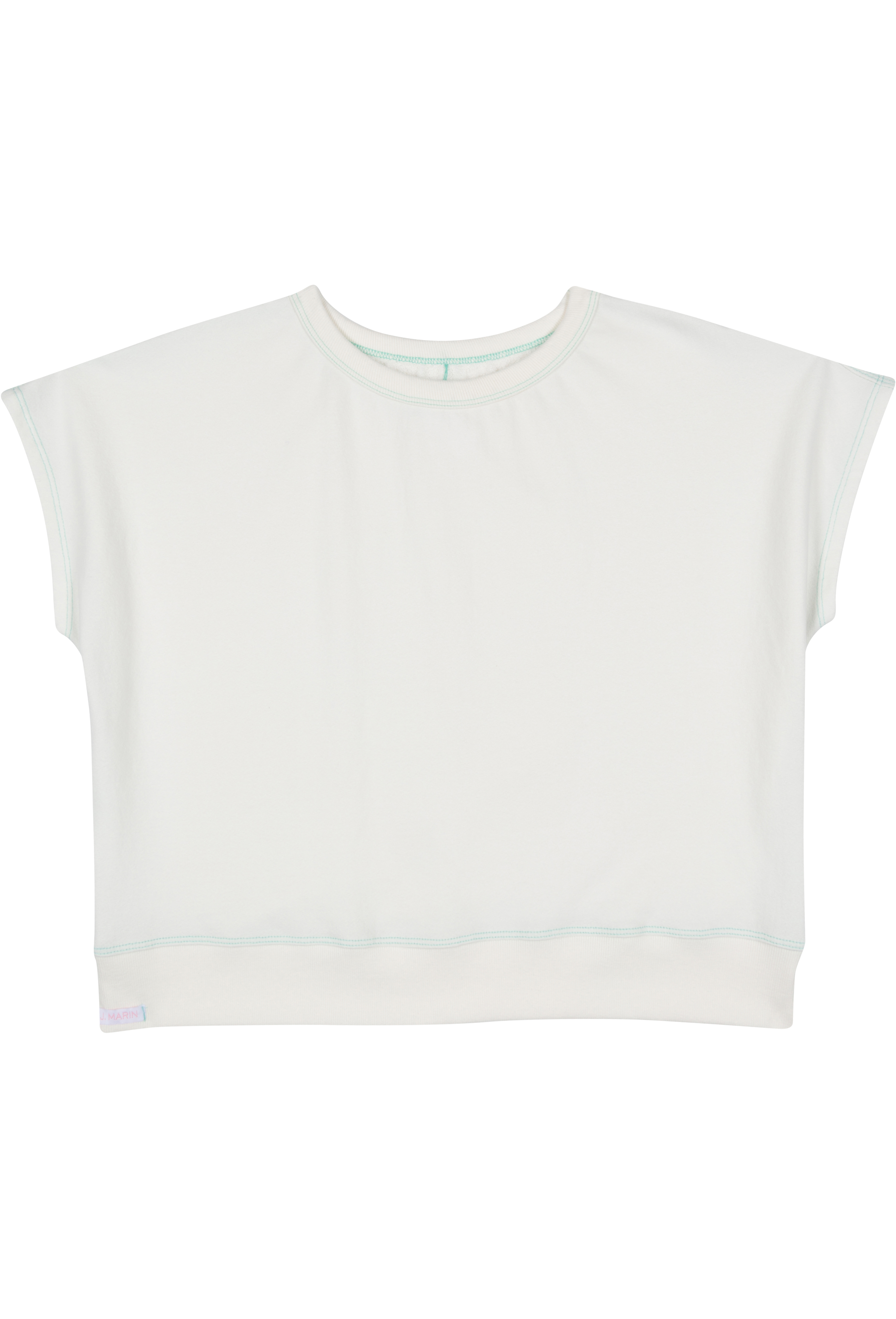 Vintage Organic Bateau Top - Natural/Green - Made in L.A.
