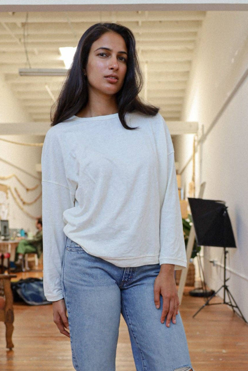 Boyfriend Long Sleeve Classic Tee Organic Cotton / Hemp