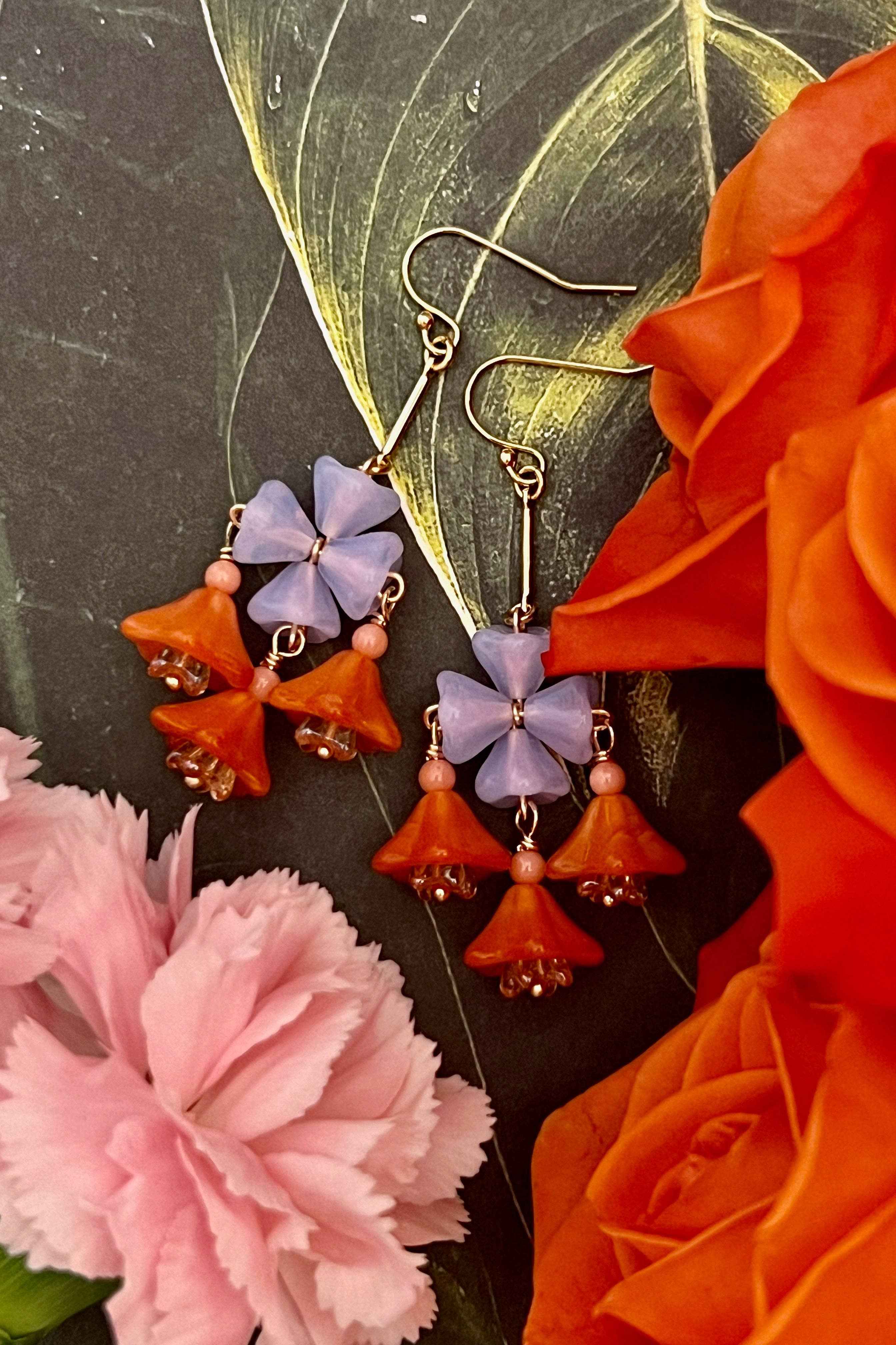 Lilac Freesia Earrings