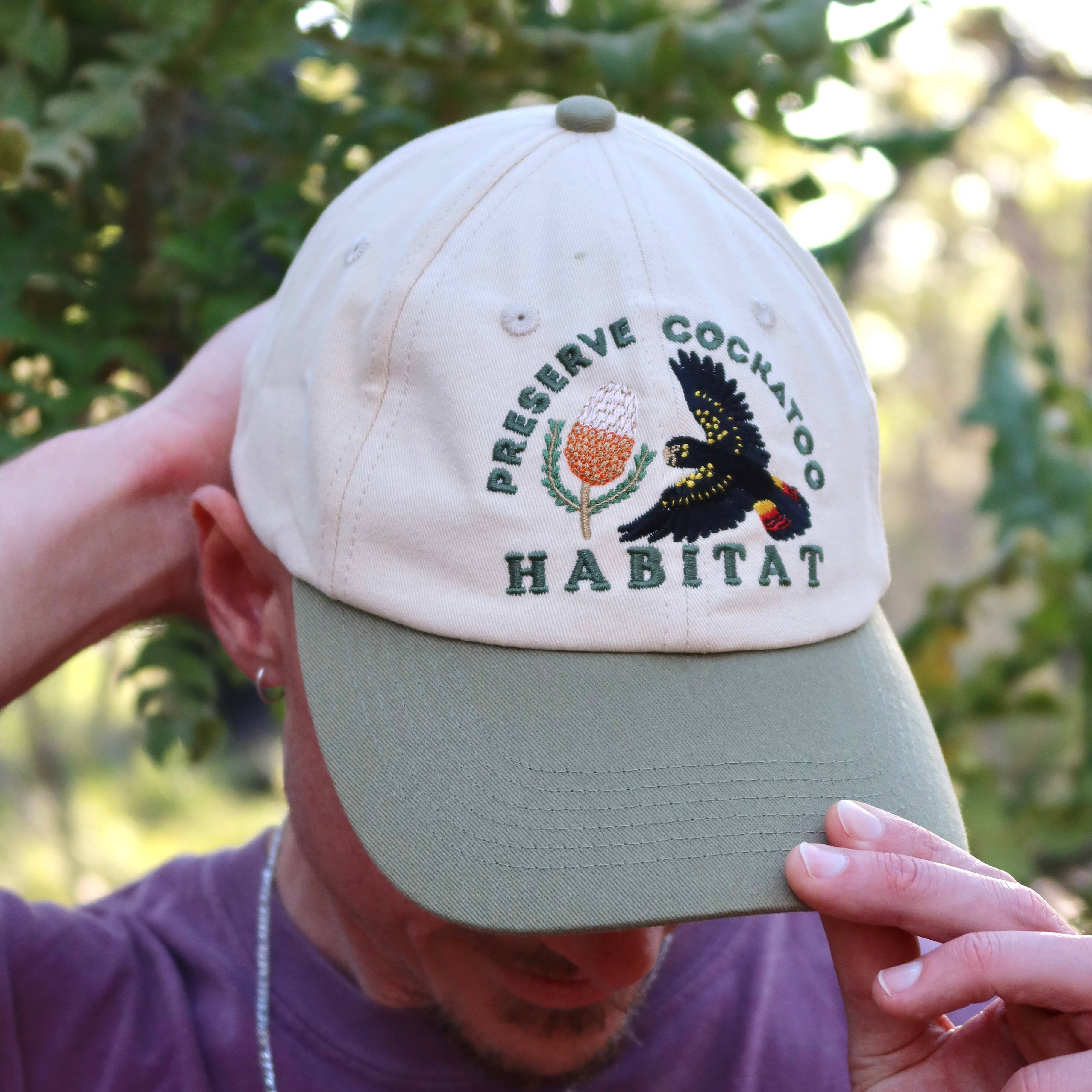 Black Cockatoo | Australian Wildlife Embroidered Cap