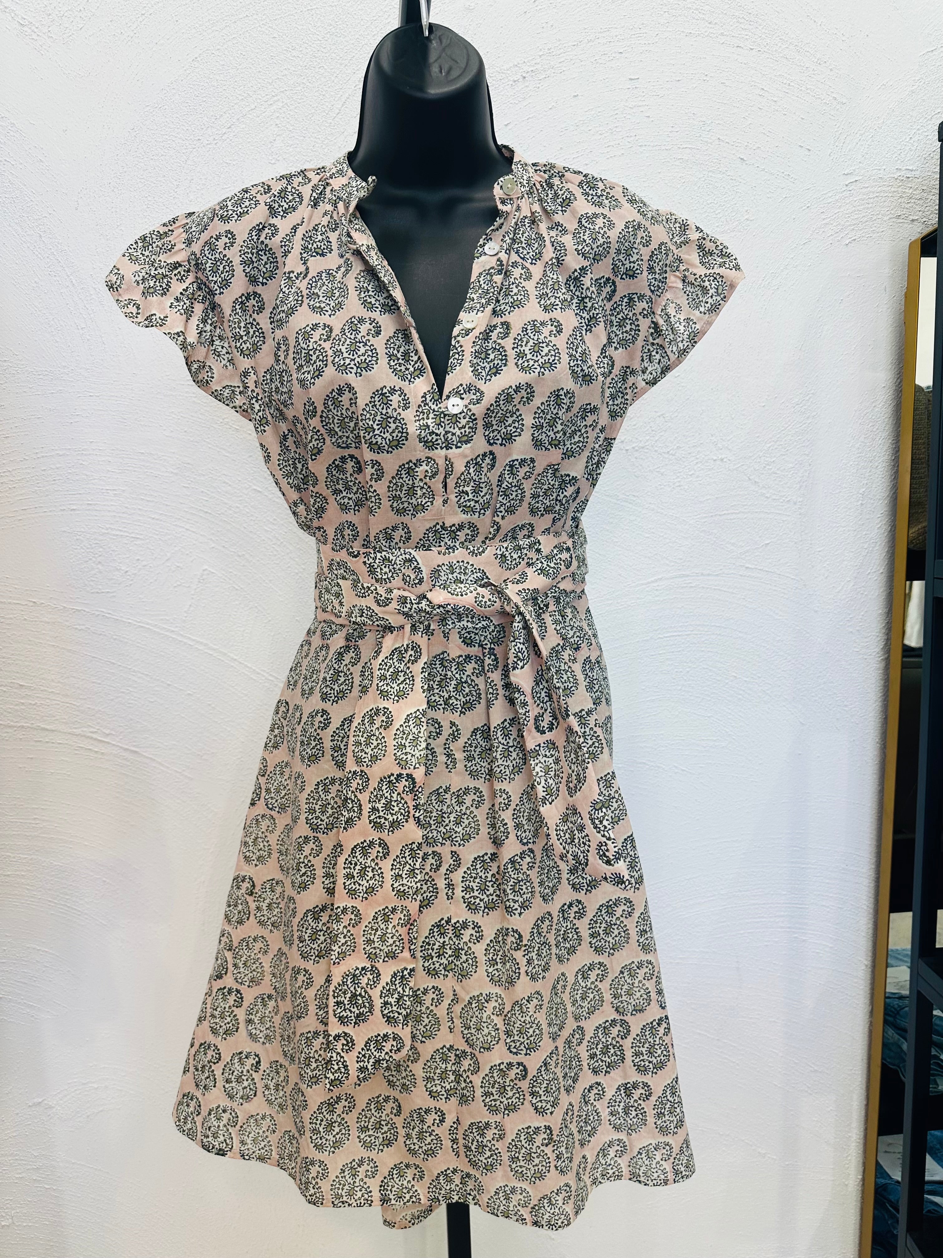 Mini Paisley Frill Mini Dress