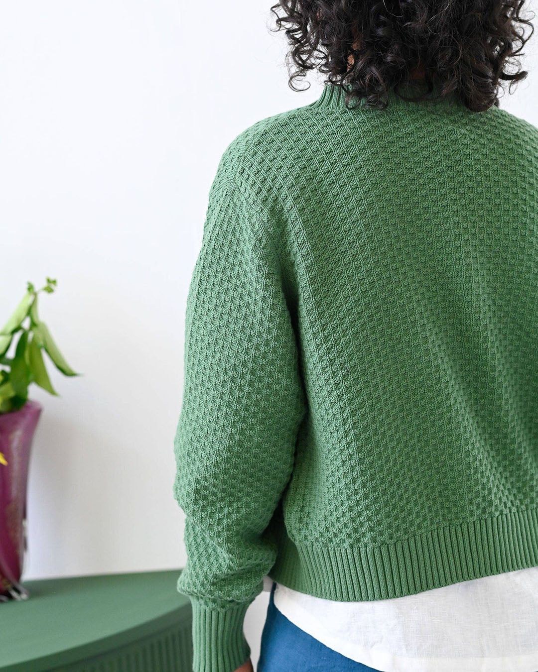 Emmy Cardigan - Comfrey Green