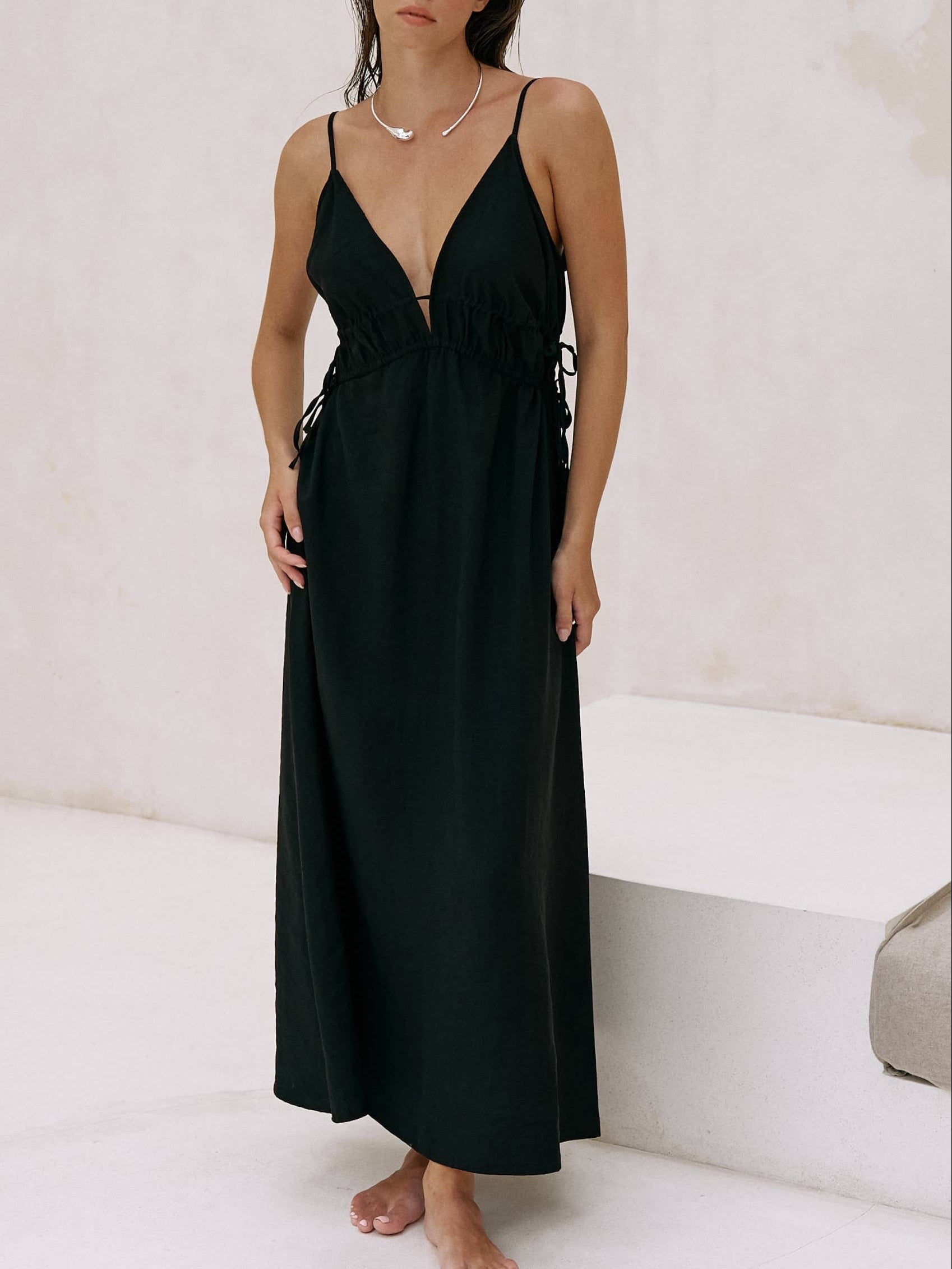 Sofia Ties Maxi Dress